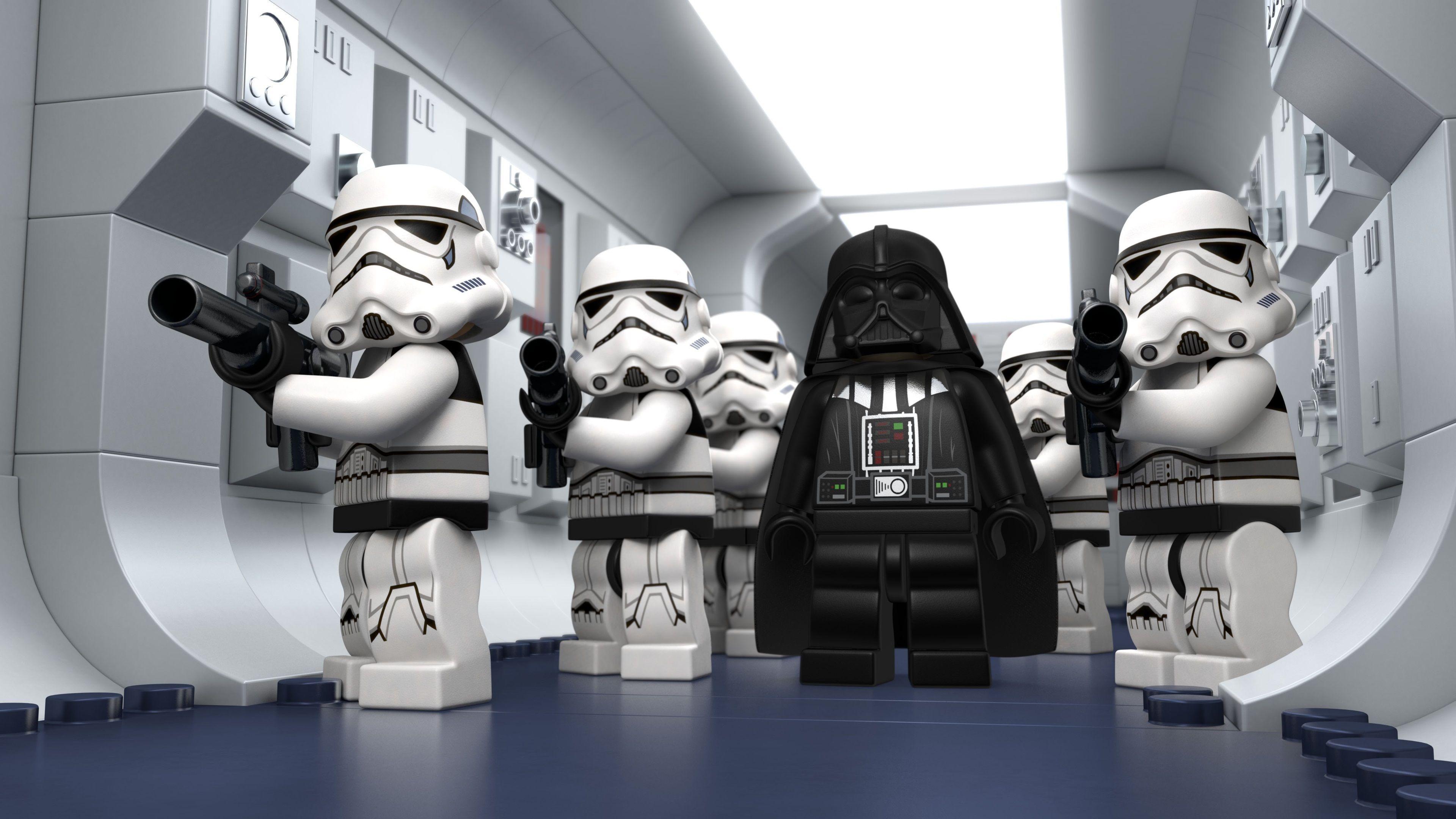3840x2160 lego star wars droid tales, lego, star wars, animated movies, hd, 4k, stormtrooper