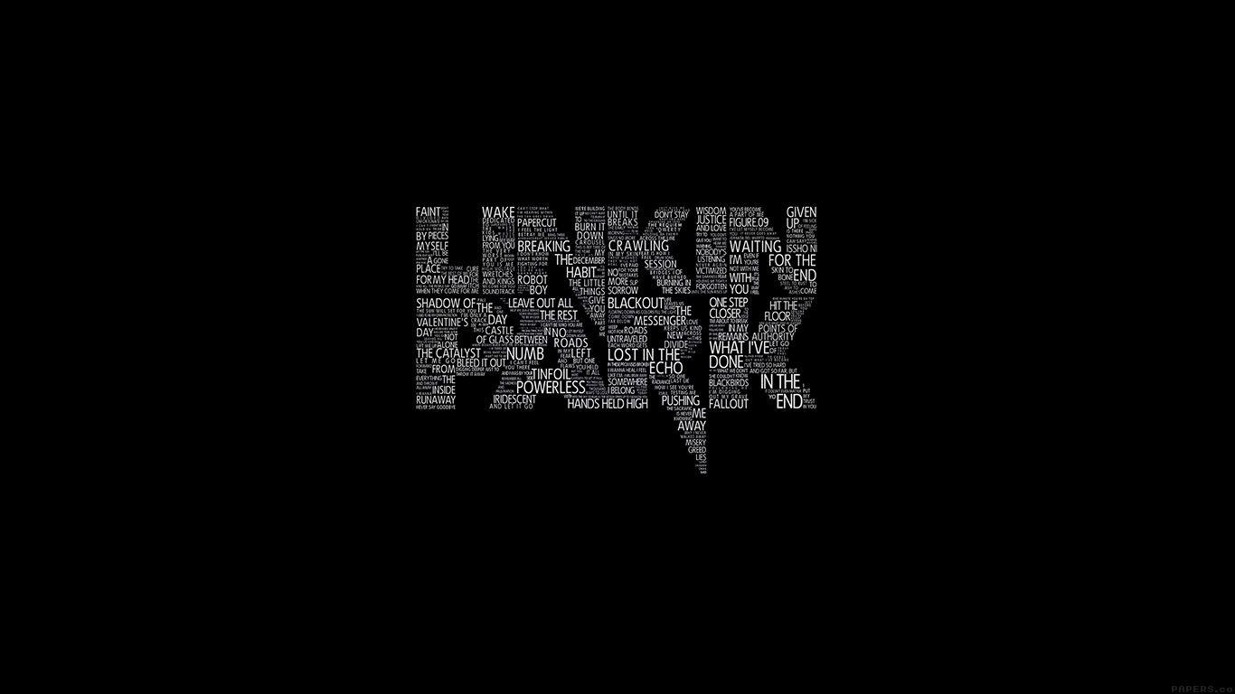 1366x768 wallpaper for desktop, laptop. linkin park dark logo music