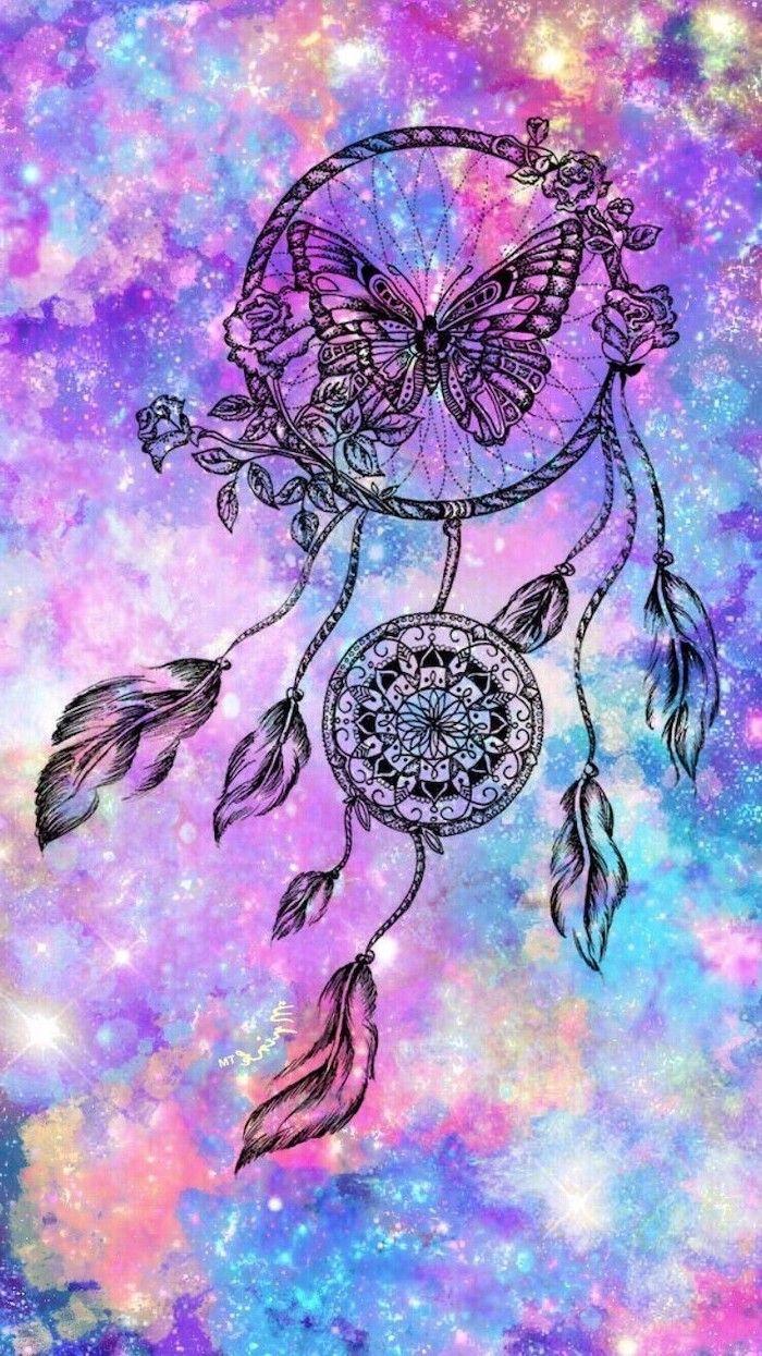 700x1245 Cute iPhone Wallpaper, Black Dreamcatcher, Galaxy Cute Background HD Wallpaper