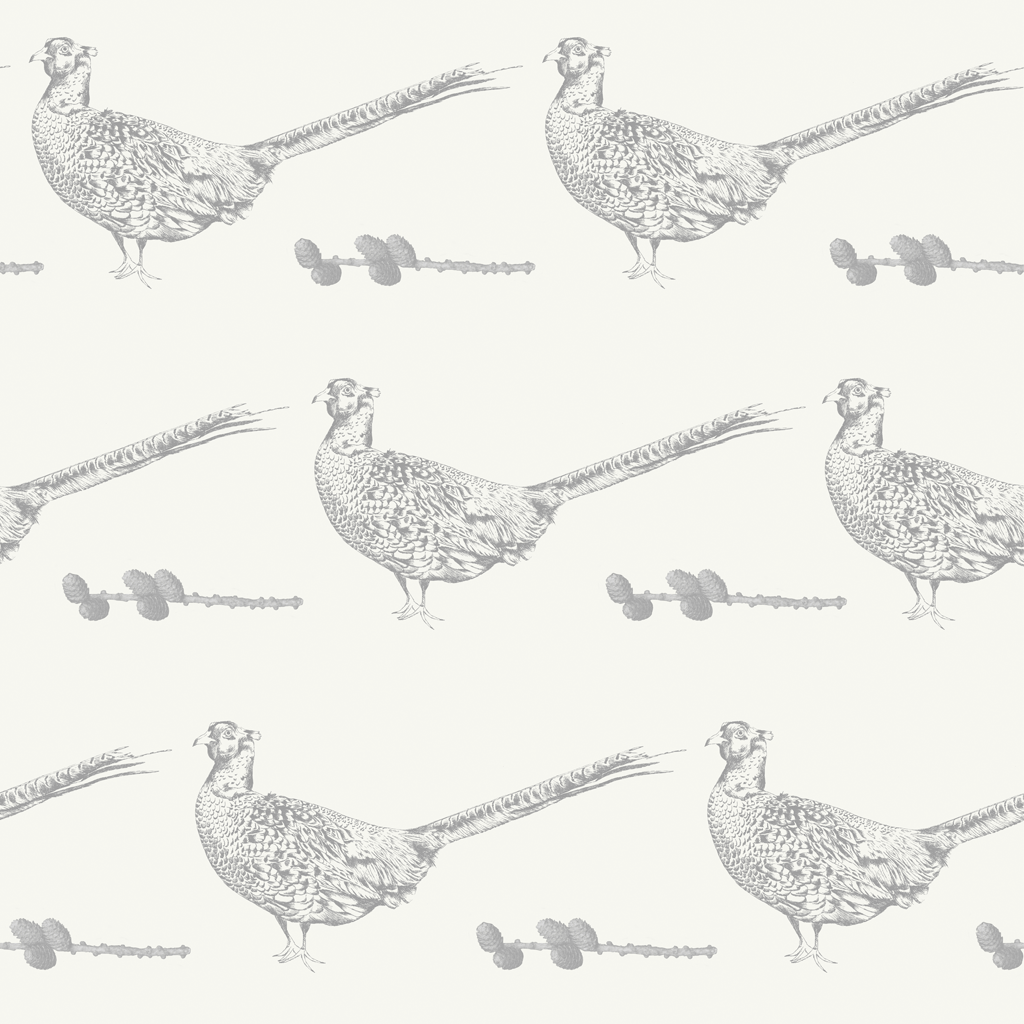 1024x1024 Pheasant Pinecone Nonwoven Wall Paper, Country Home Interior