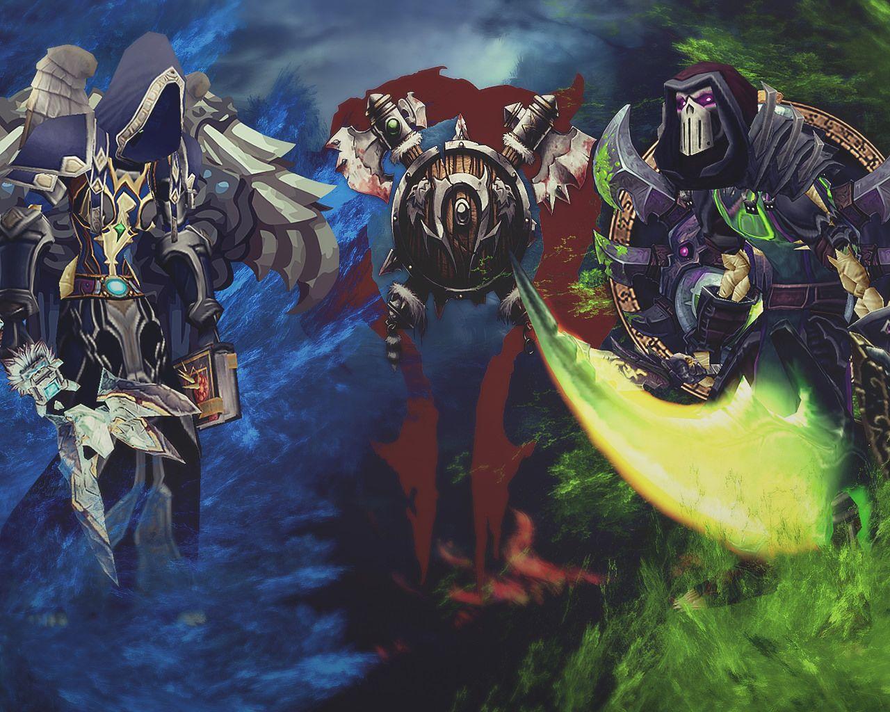 1280x1024 My Disci Priest and Rogue wallpaper