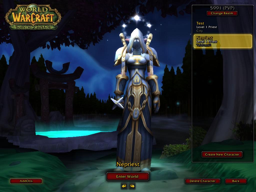 1024x768 World Of Warcraft Priest Wallpaper