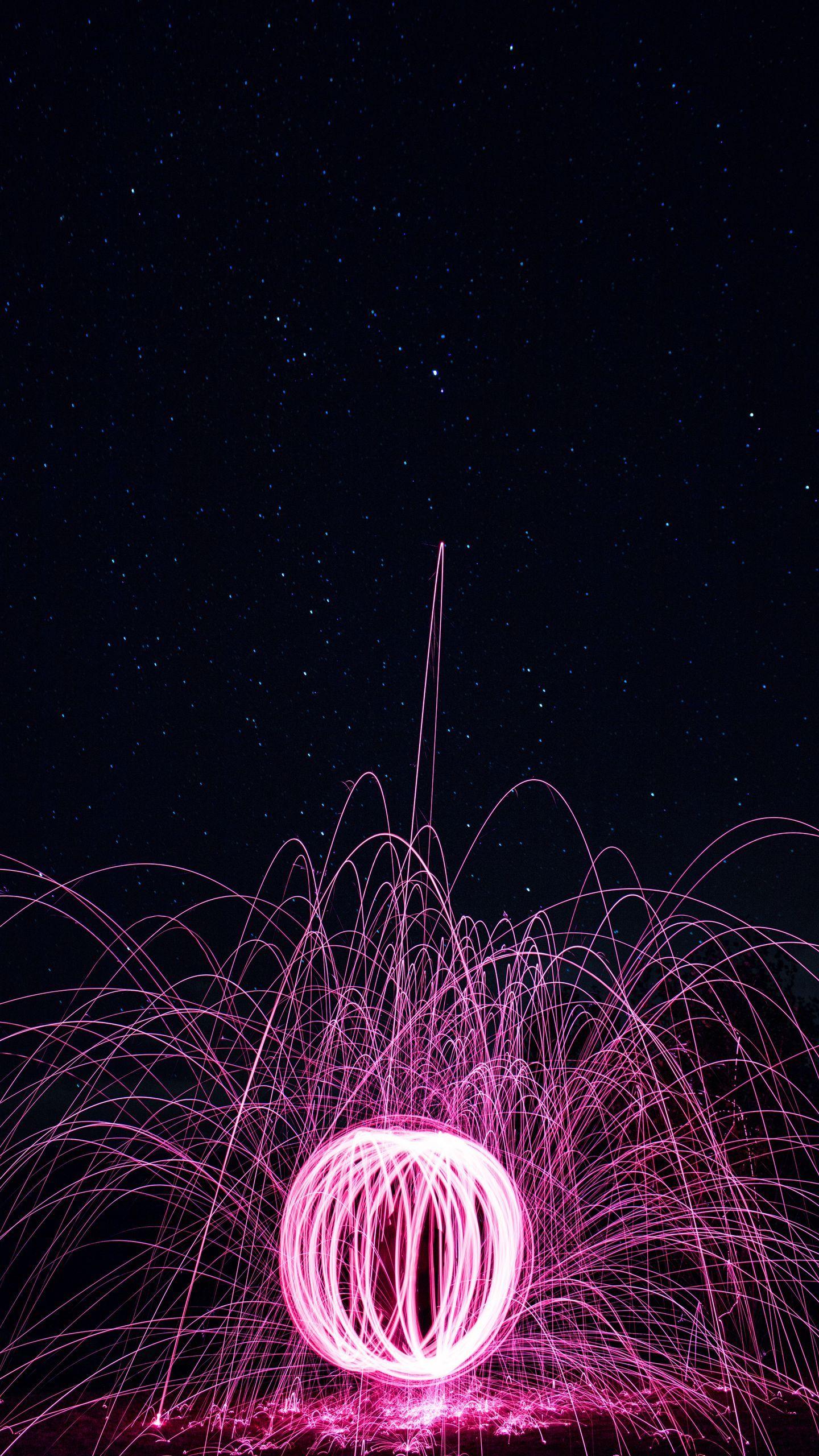 1440x2560 Download wallpaper 1440x2560 light art, ball, rays, radiance, glitter qhd samsung galaxy s s edge, note, lg g4 HD background