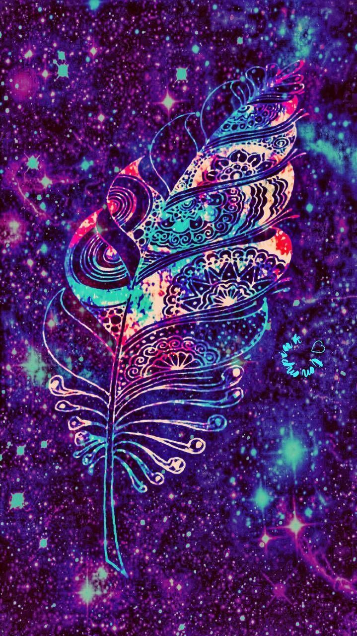 719x1280 Night Feather Galaxy Wallpaper #androidwallpaper #iphonewallpaper #wallpaper #galaxy #sparkle #glitter #lock. Galaxy wallpaper, Phone wallpaper, Feather wallpaper