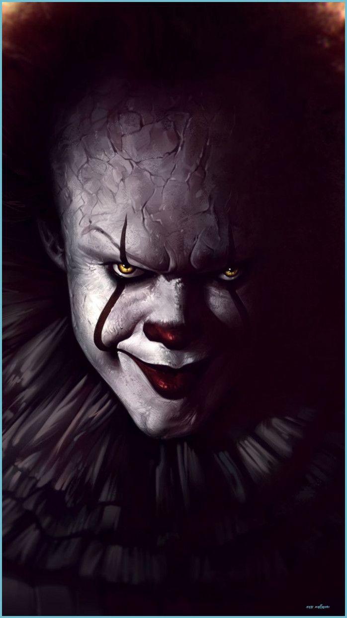 698x1241 Pennywise, IT (8) movie, joker, art wallpaper Scary wallpaper