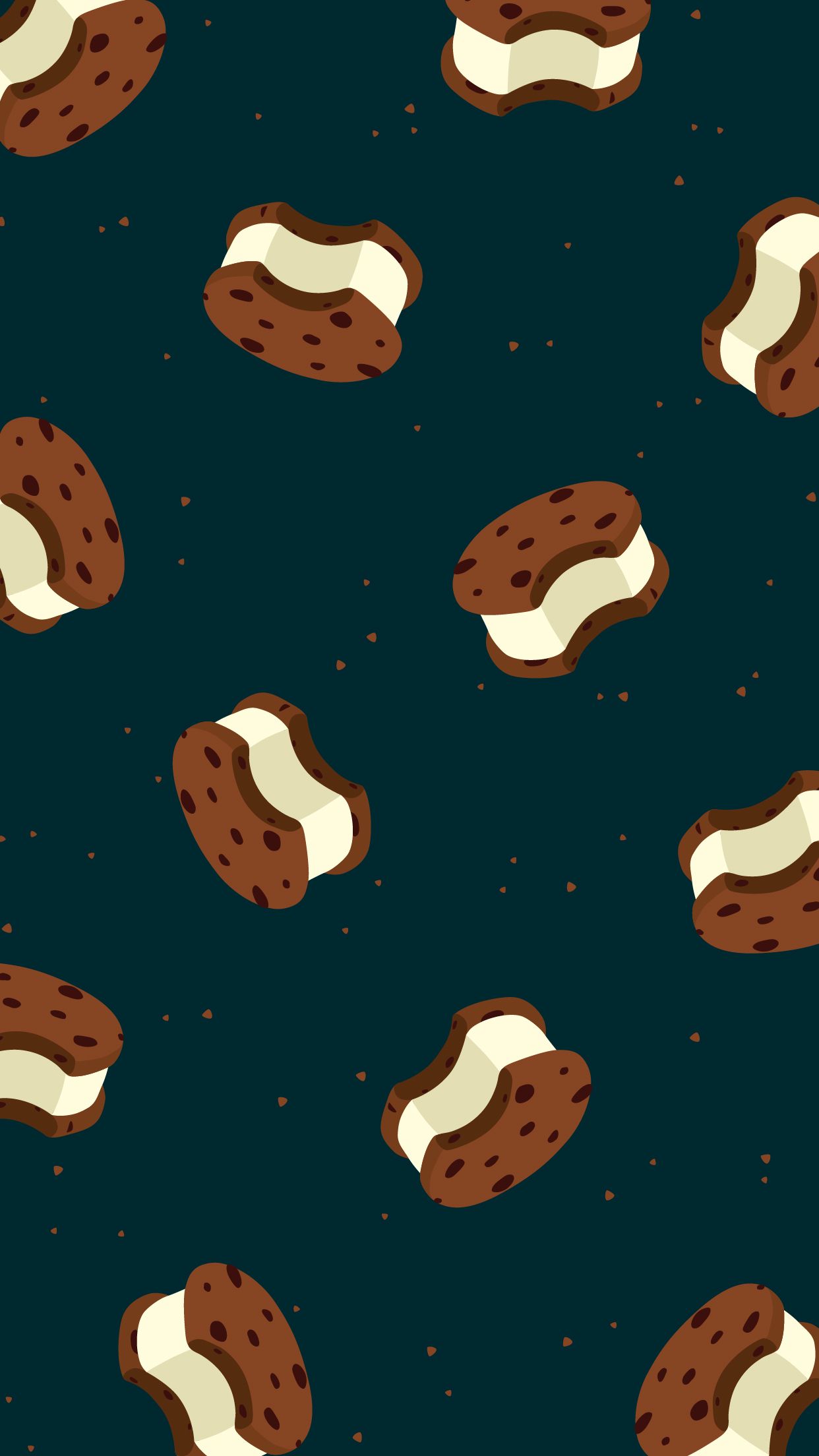 1242x2208 ice cream cookie sandwich wallpaper. roo, singapore. Kawaii wallpaper, Cartoon wallpaper, Wallpaper iphone cute