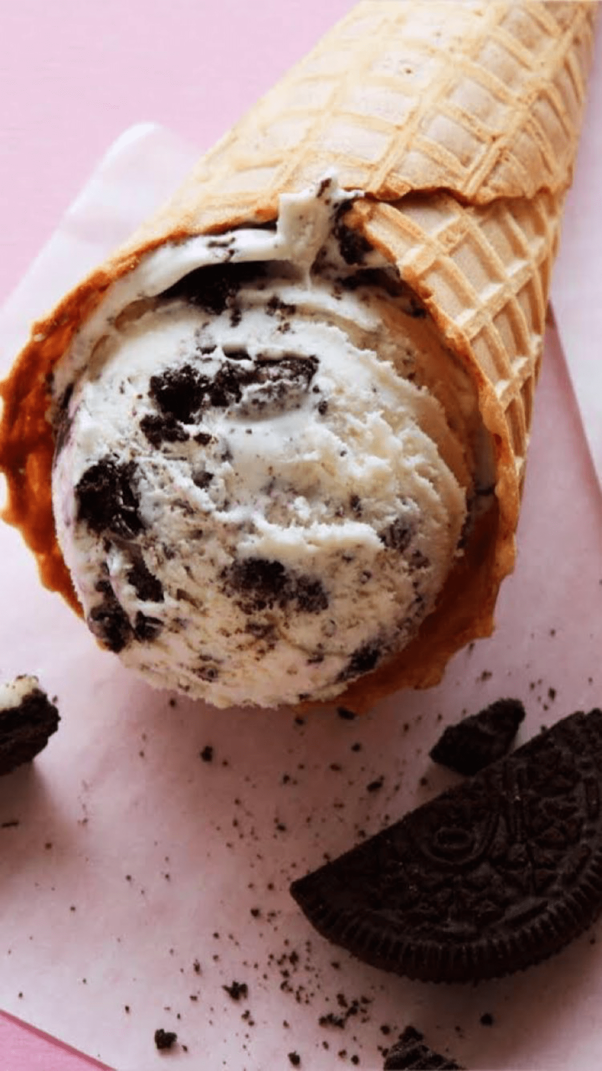 1242x2208 Cookies and cream cone iPhone android cellphone lock screen wallpaper background