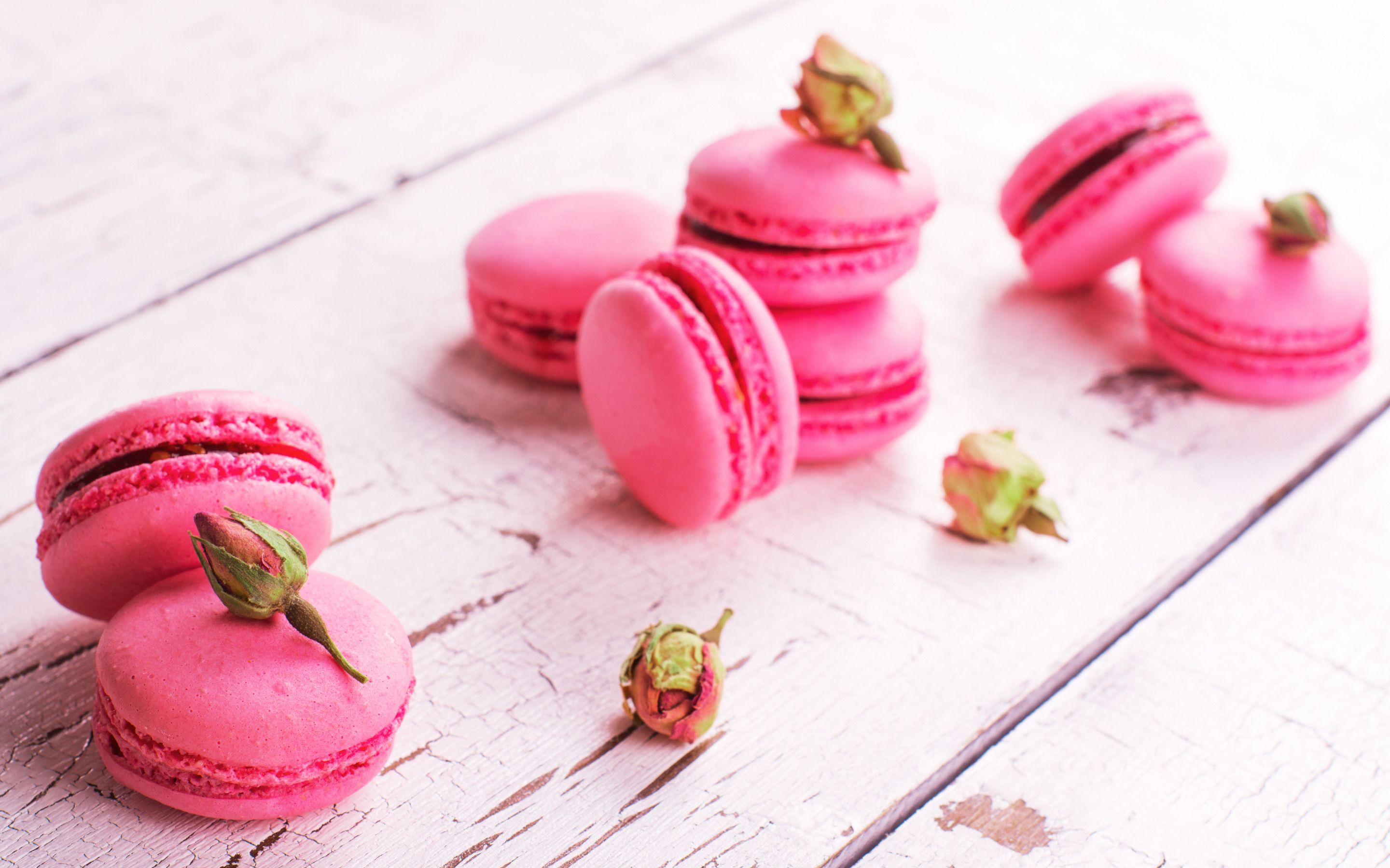2880x1800 Download wallpaper pink macaroon, pastries, cakes, sweets, macaroons, strawberry macaroons for desktop with resolution 2880x1800. High Quality HD picture wallpaper