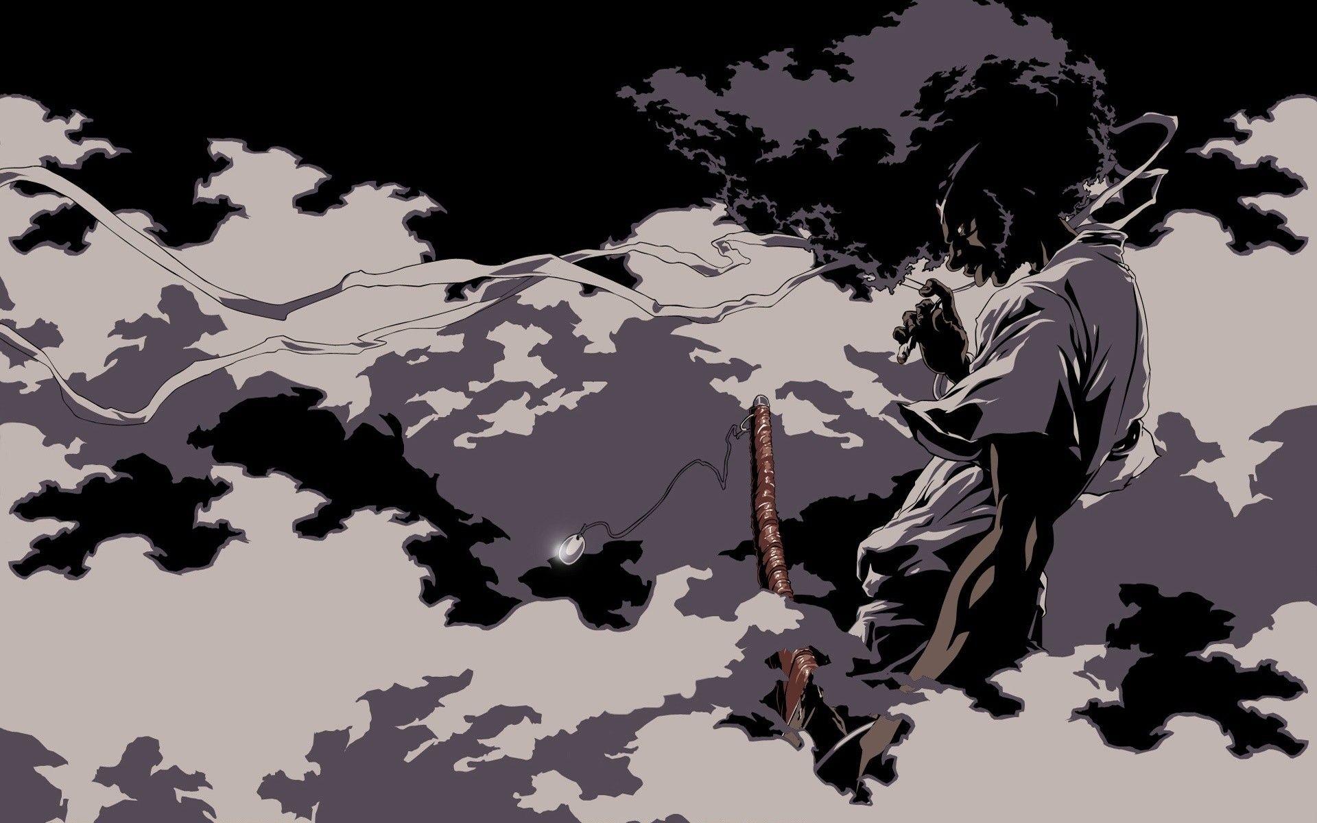 1920x1200 Foggy Afro Samurai. Desktop wallpaper for free
