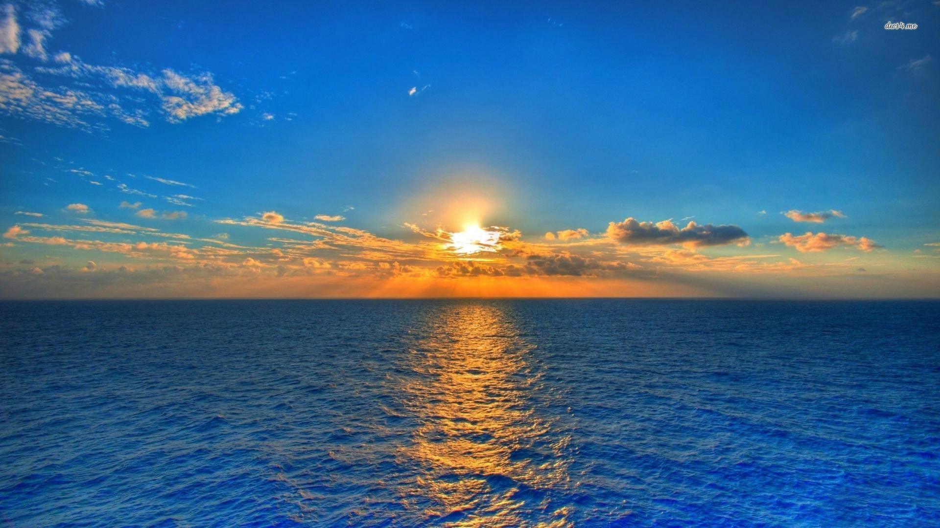 1920x1080 Beach Sunset Background