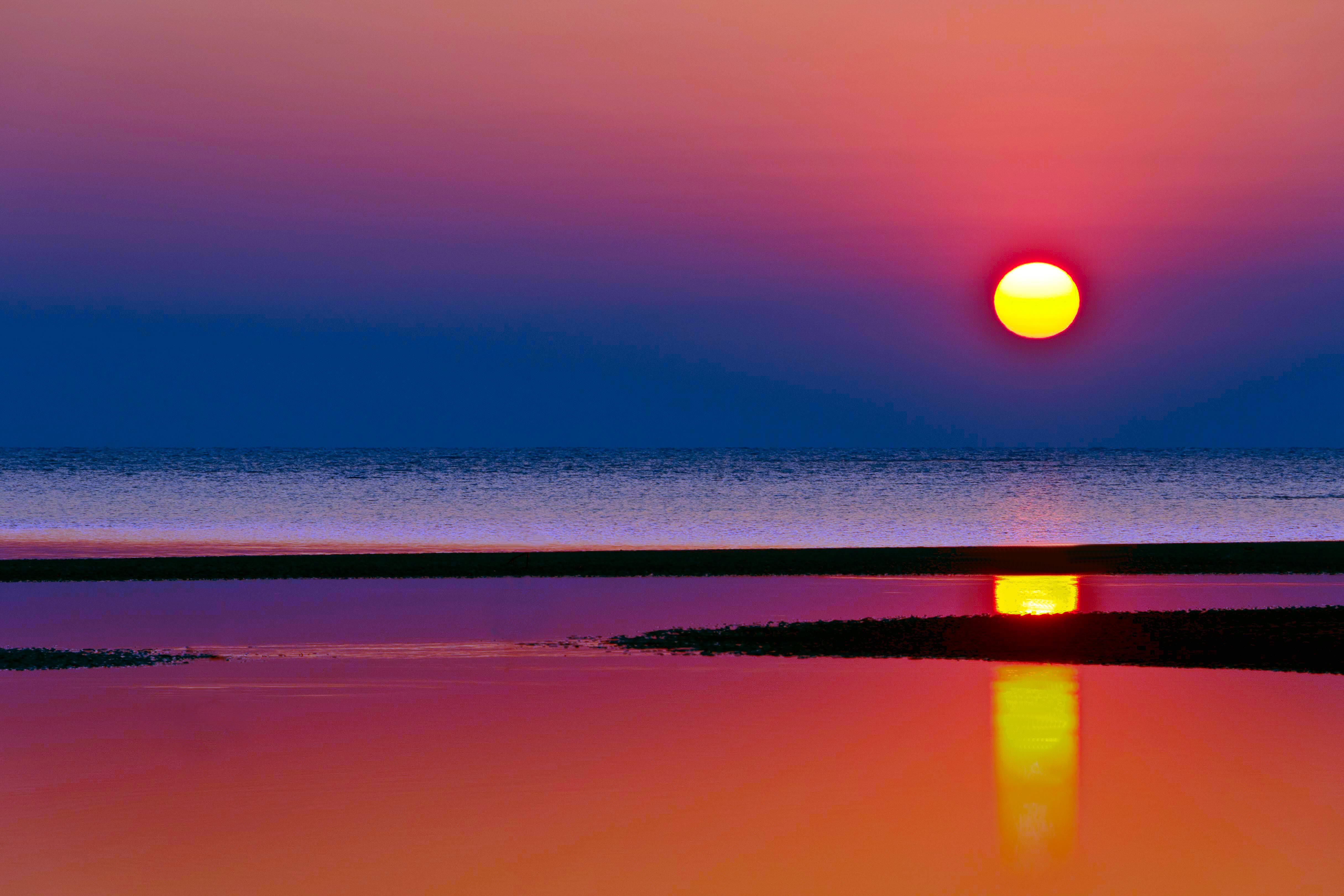 4861x3241 Beach Sunset Background. Bed Room Designs. Design Trends PSD, Vector Downloads