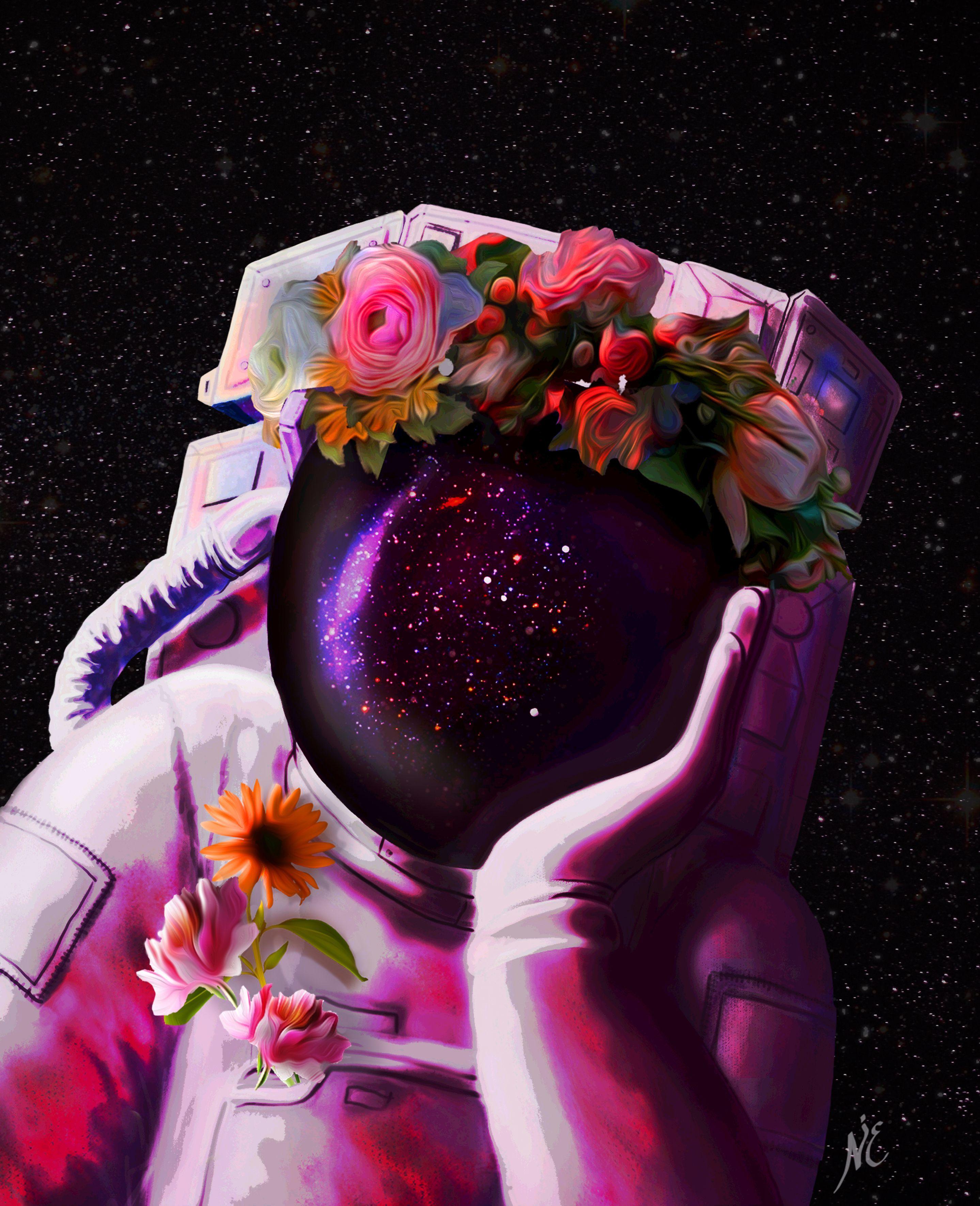 Astronaut Flower Wallpapers - Top Free Astronaut Flower Backgrounds