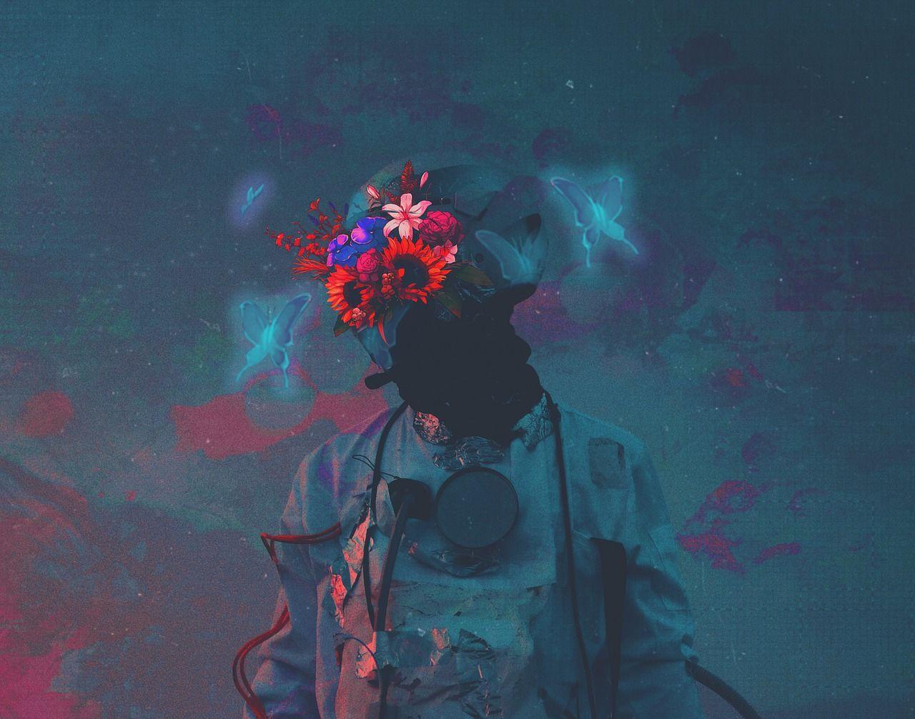 1280x1006 Astronaut Galaxy Wallpaper