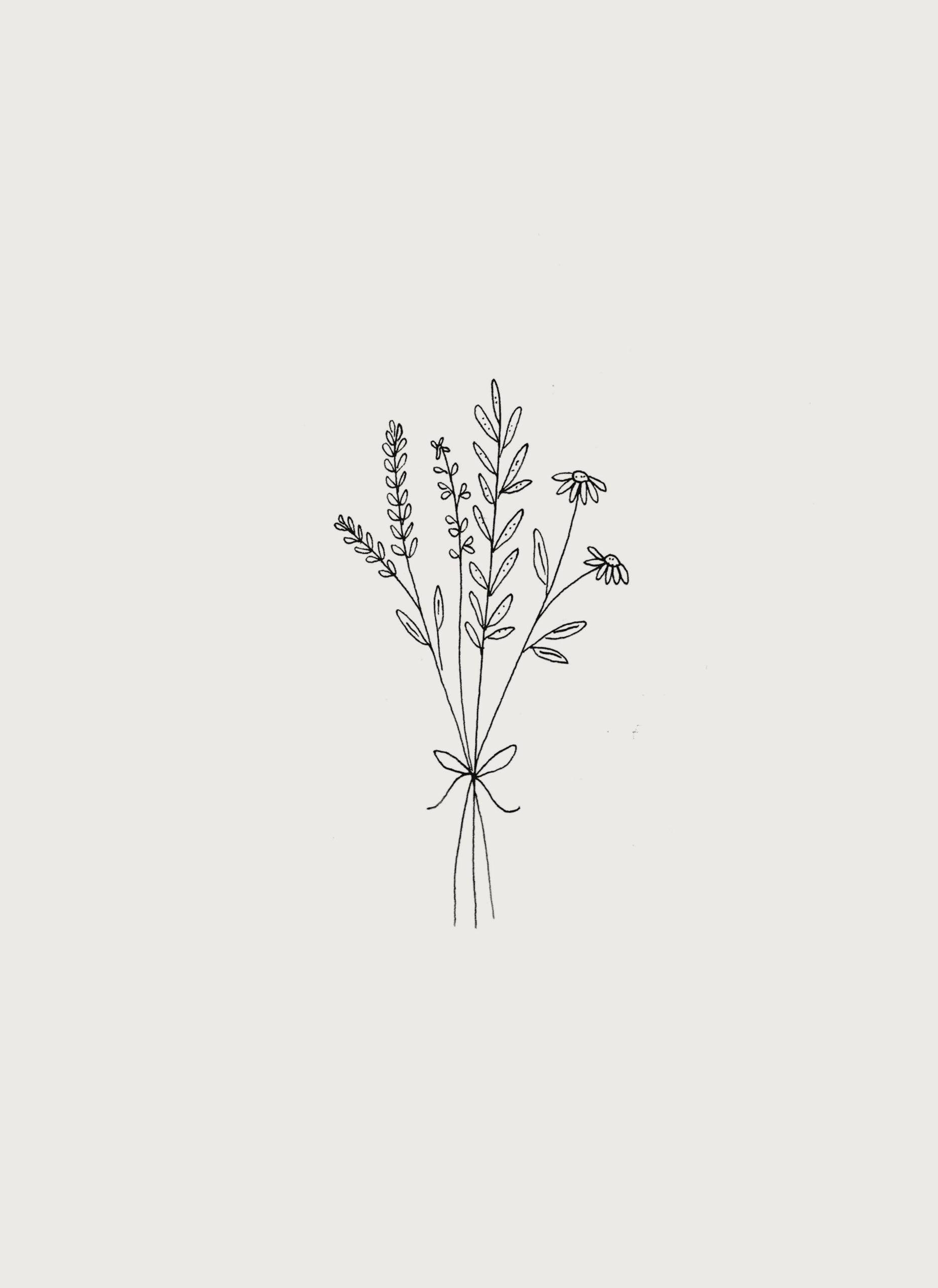 1866x2560 Botanical wild flower bouquet illustration by Ryn FrankGreat pretty wallpaper #Botanical #Bo. Wildflower tattoo, Pretty wallpaper, Ryn frank