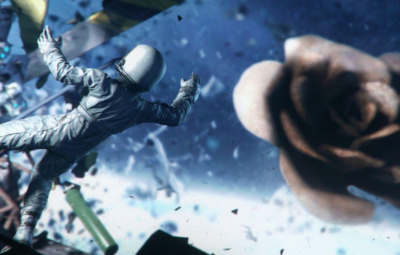 1332x850 Wallpaper space, fiction, rose, astronaut, the suit, astronaut, magnetic rose image for desktop, section фантастика