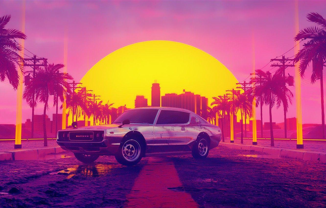 80s Palm Tree Sunset Wallpapers Top Free 80s Palm Tree Sunset