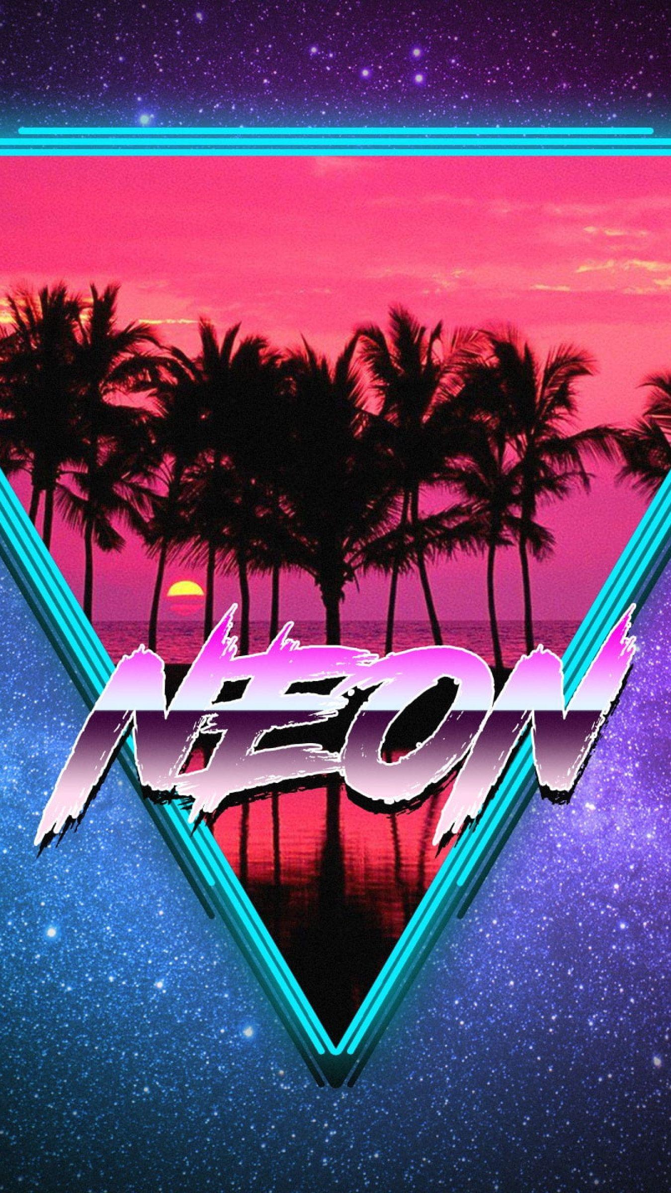 1350x2400 Vintage Wallpaper • Music, Stars, Neon, Palm trees, Triangle, Electronic, Synthpop wallpaper • Wallpaper For You The Best Wallpaper For Desktop & Mobile