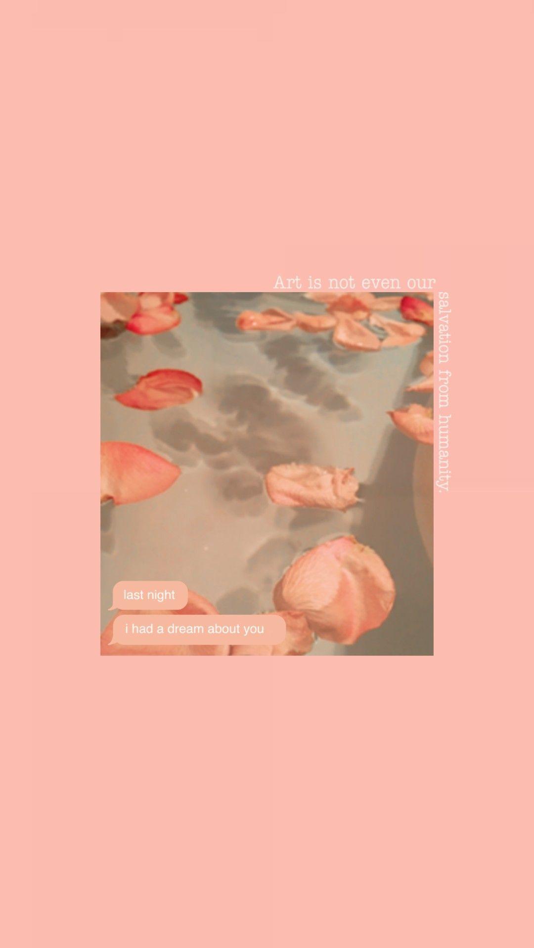 1080x1918 freetoedit #aesthetic #peach #aestheticpeach #wallpaper #aeetheticwallpaper #quote #quotes #a. Peach wallpaper, Pastel pink aesthetic, Aesthetic iphone wallpaper