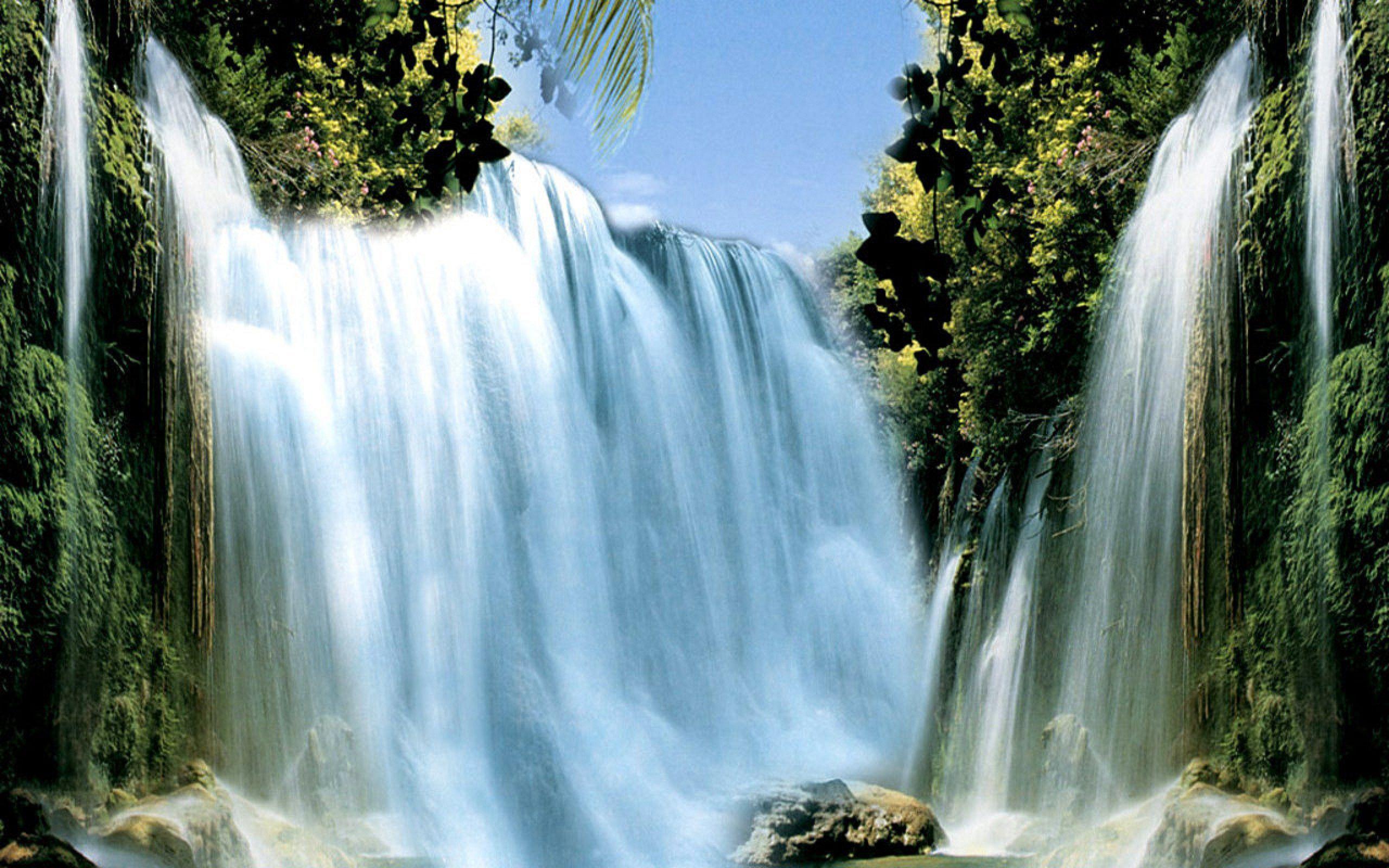 2560x1600 Tropical Waterfall HD Pics