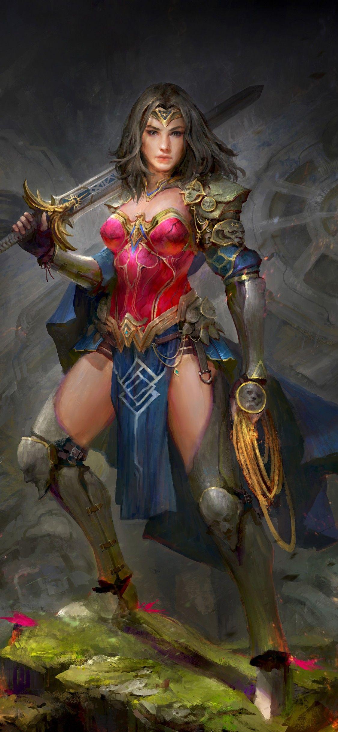 1125x2436 Wonder Woman Phone Background