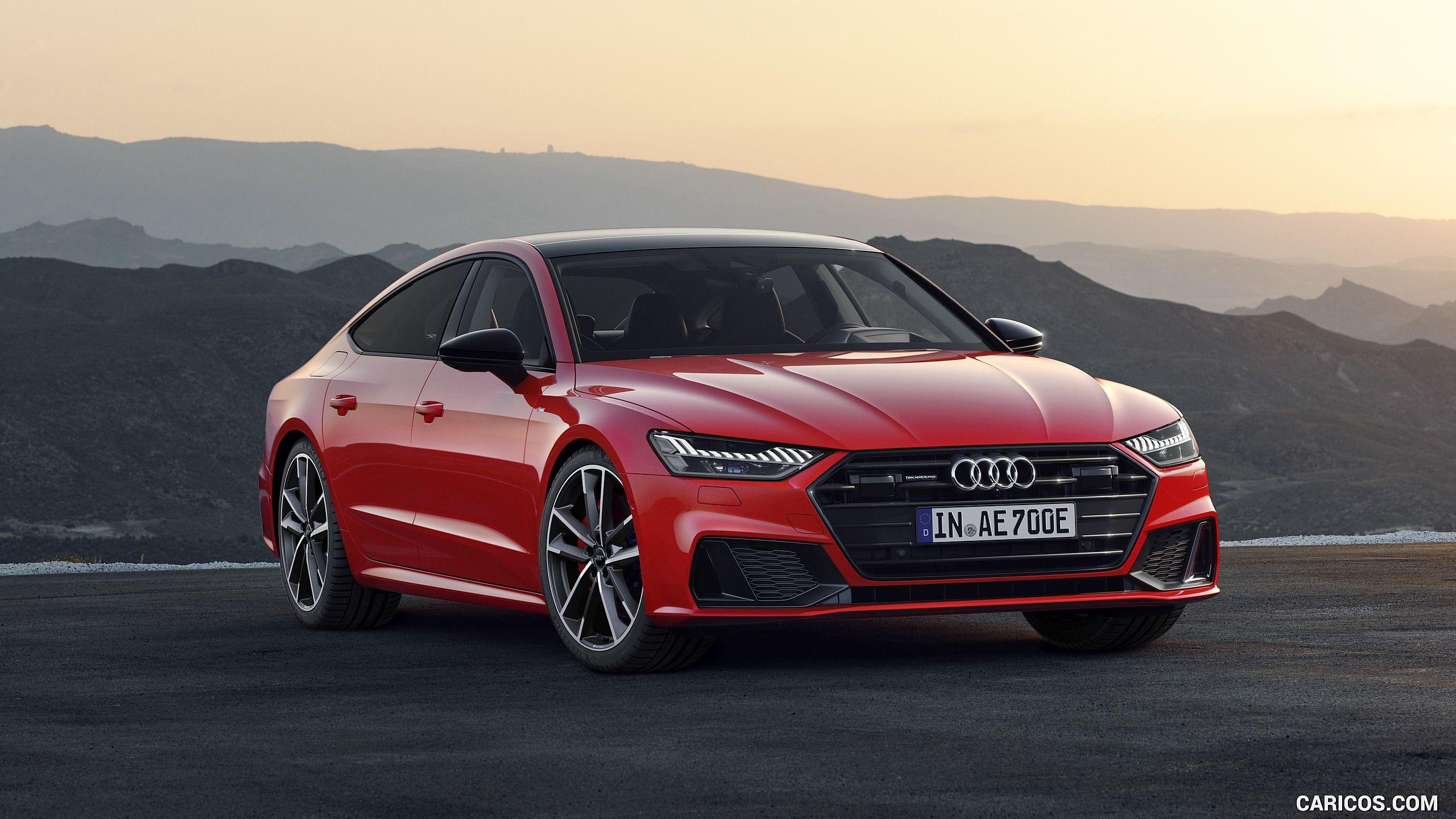 2560x1440 Audi A7 Sportback 55 TFSI E Quattro (Plug In Hybrid; Color: Tango Red) Three Quarter. HD Wallpaper