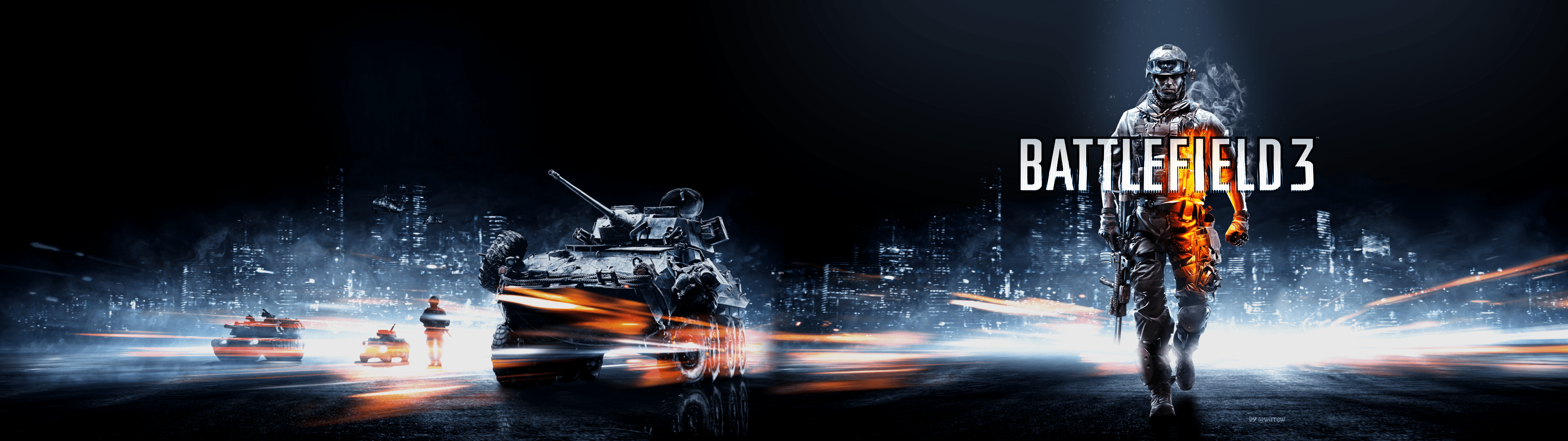 3840x1080 Battlefield 3 Video Games Military Soldier Tank Multiple Display Dual Monitors Wallpaper:3840x1080