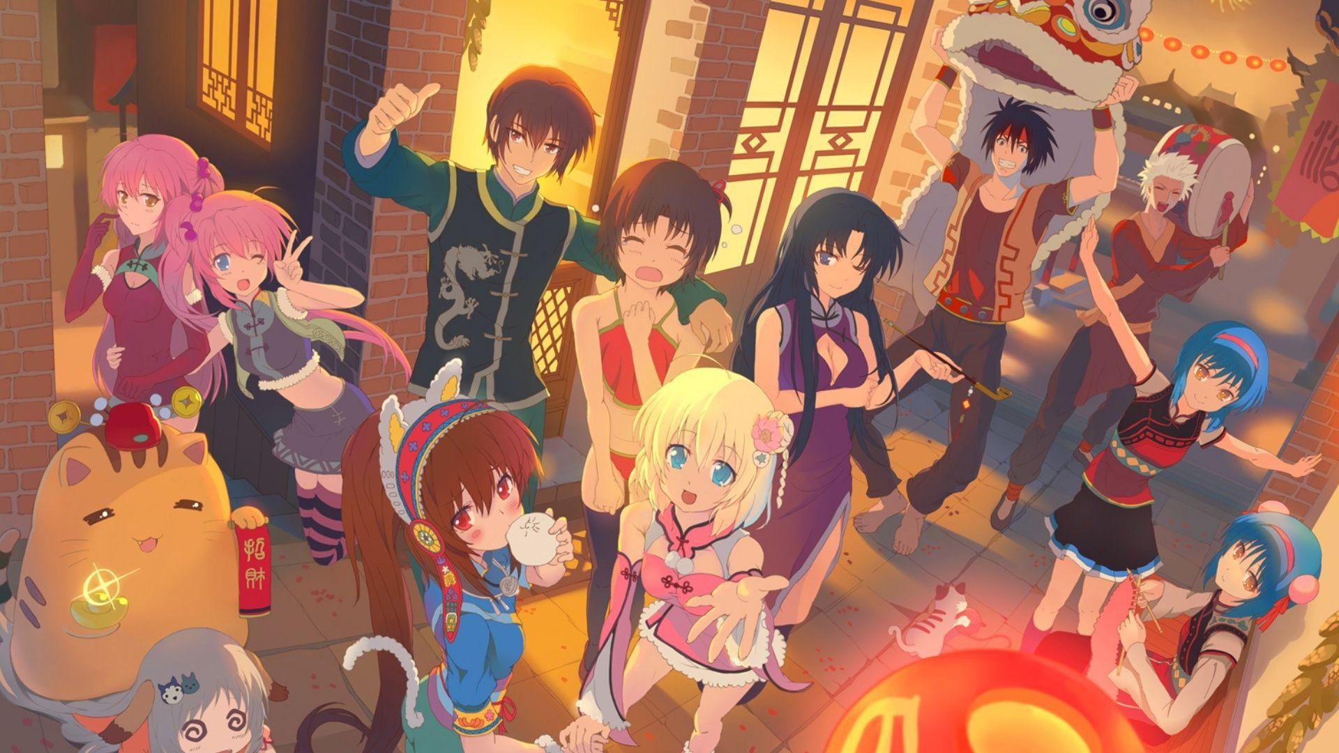 1920x1080 Holiday Anime Little pranksters Desktop wallpaper 1920x1080