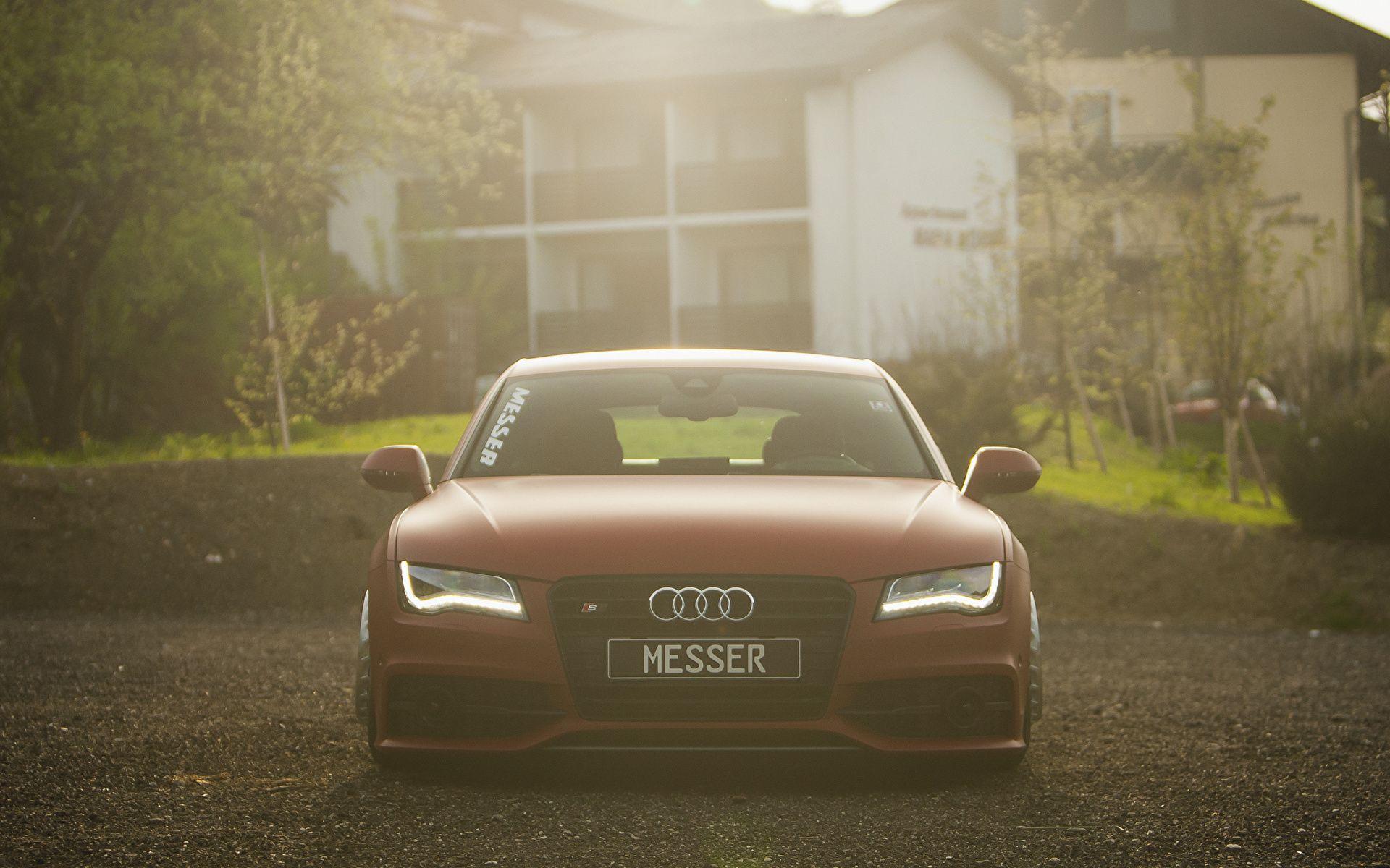 1920x1200 image Audi A7 messer stance Red Front automobile 1920x1200