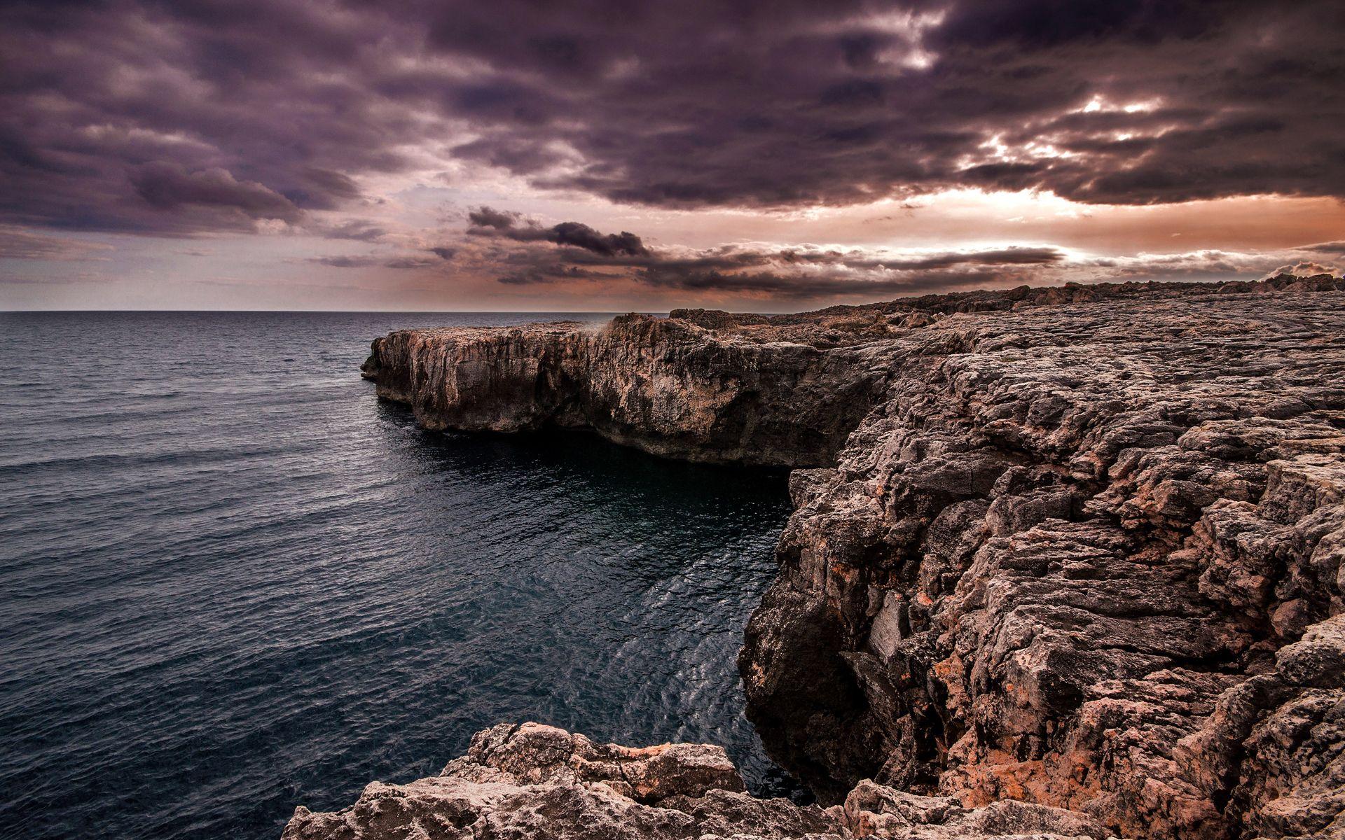 1920x1200 Rocky Shore Wallpaper