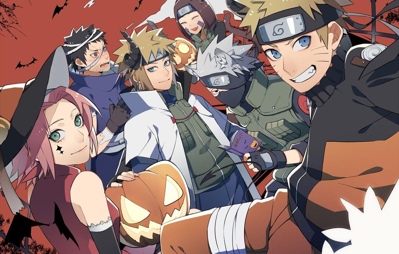 1332x850 Wallpaper holiday, anime, art, Naruto, Naruto, characters, Halloween image for desktop, section сёнэн