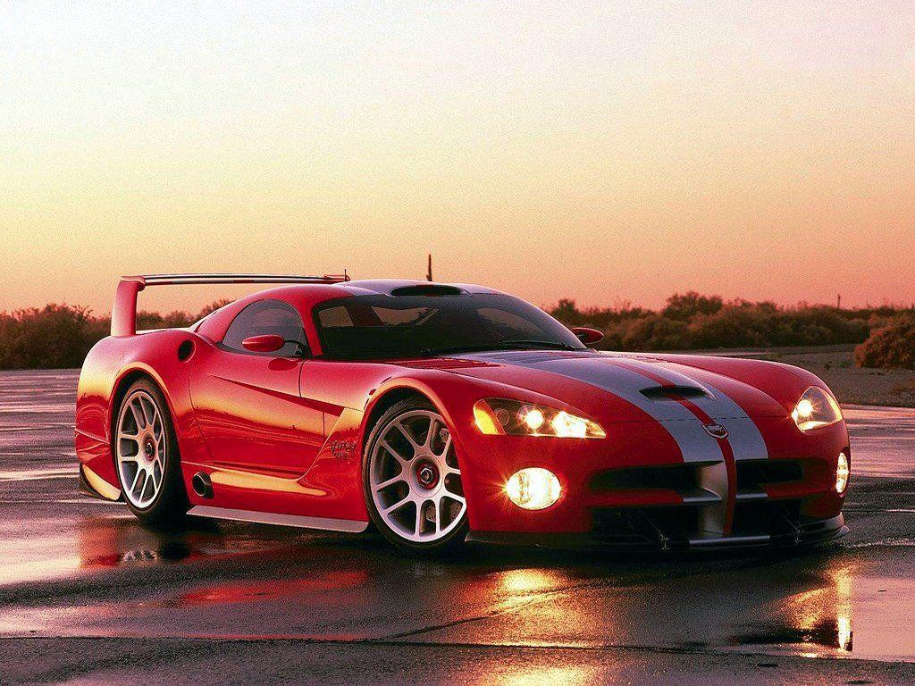 1024x768 Exotic Car Wallpaper Dodge Viper SRT10 Rdstr Red Color << AUTO TOP CARS