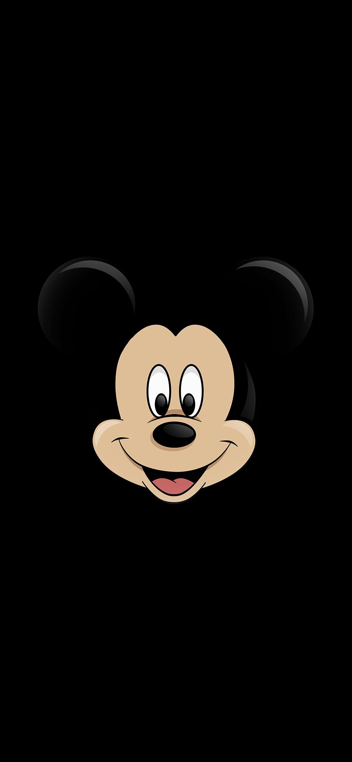 1125x2436 Mickey Mouse Dark Logo Disney