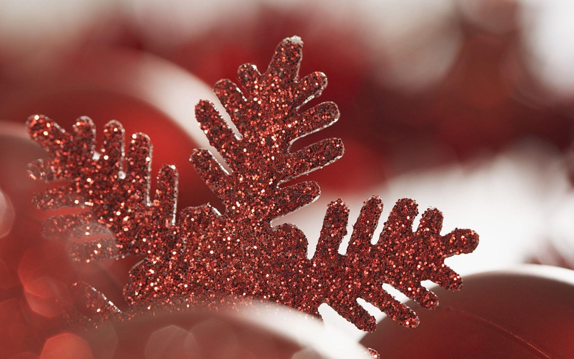1920x1200 Red Snowflake desktop wallpaper