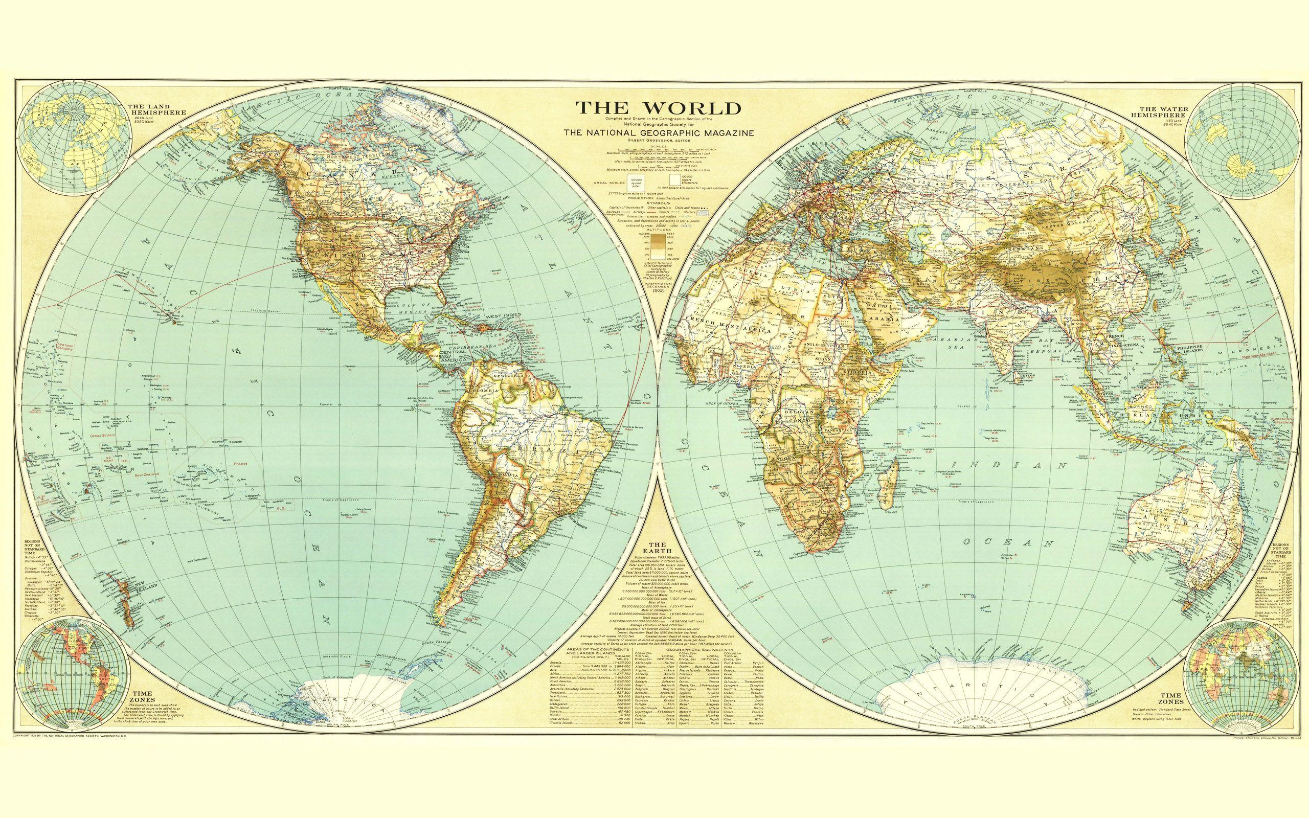 2560x1600 World Map Desktop Background