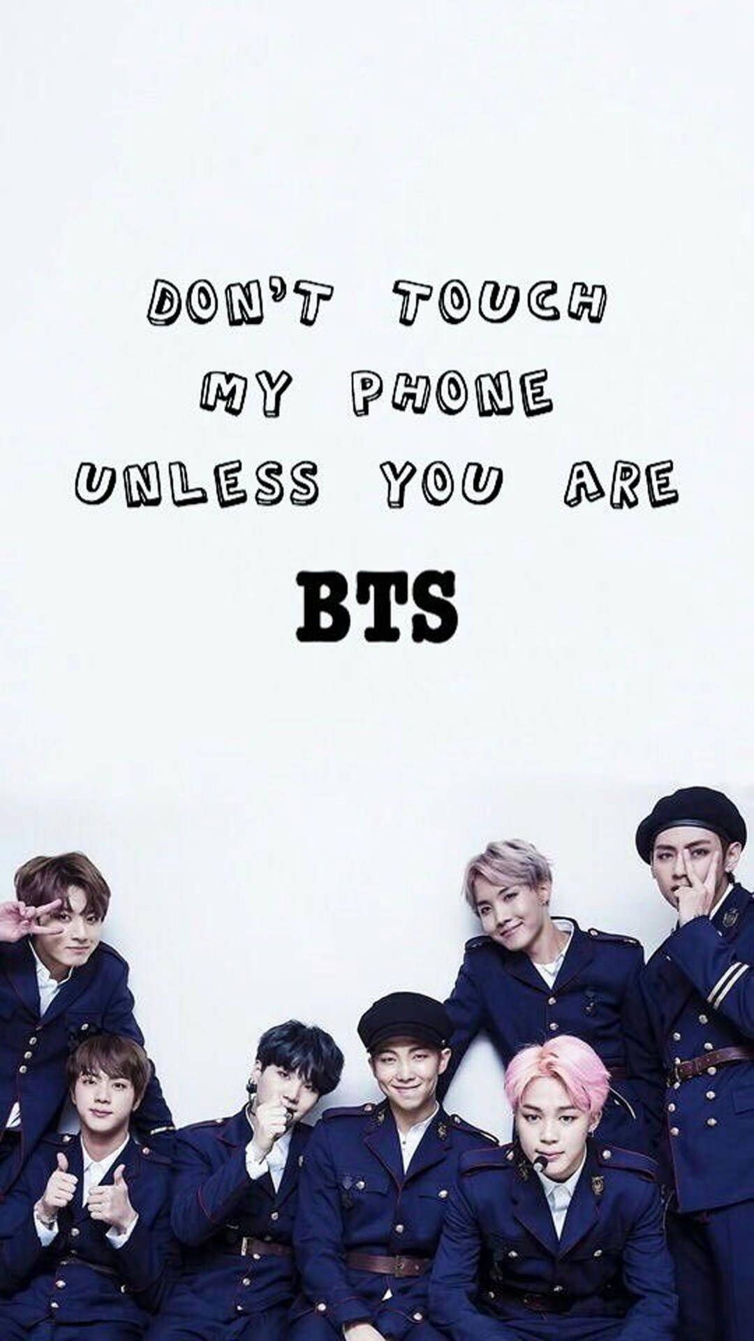 1080x1920 Download free Don't Touch My Phone Bts Lockscreen Wallpaper