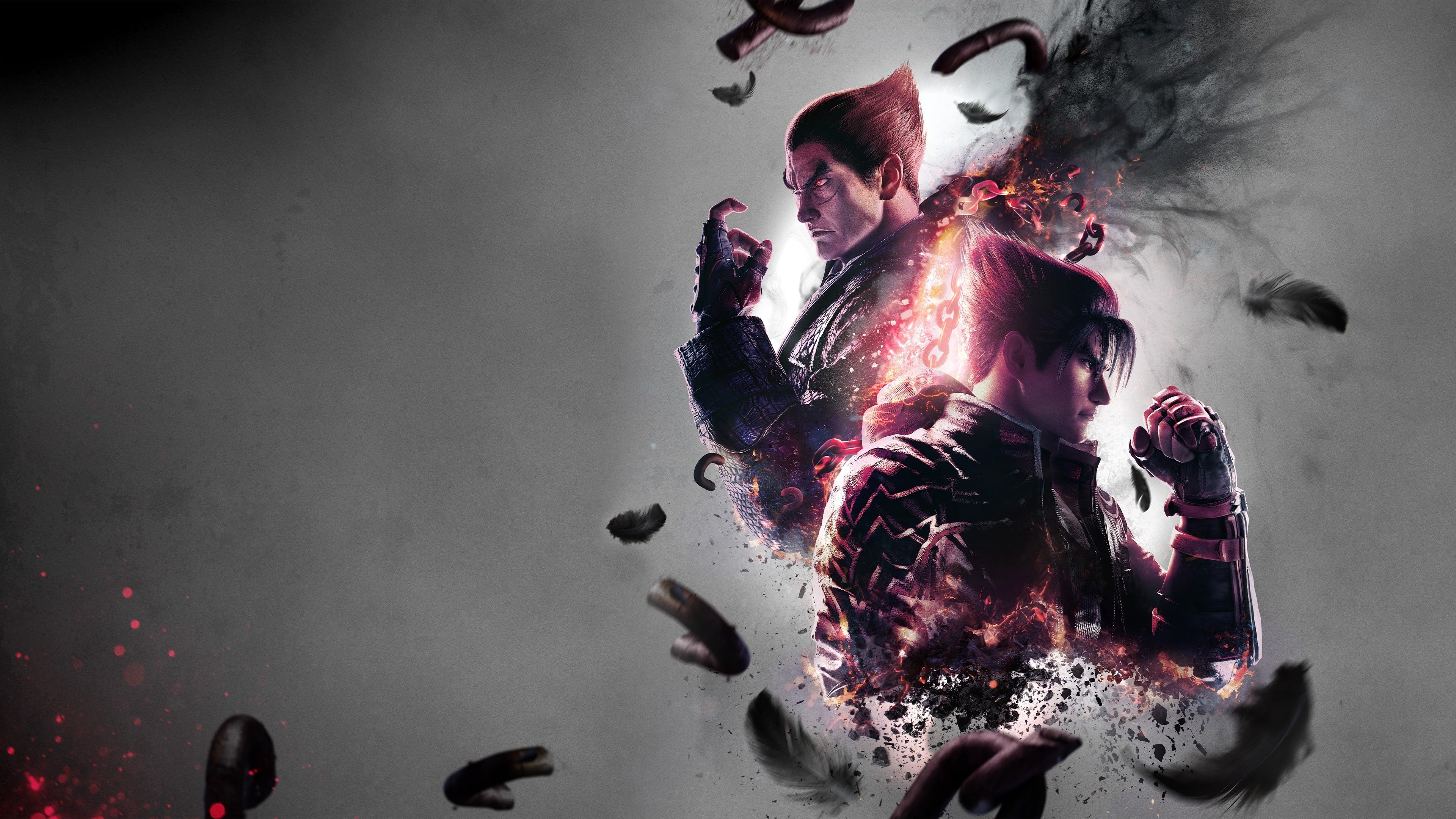 3840x2160 Wallpaper games, Kazuya Mishima, Jin, Key Art, 2023 Games, Tekken 8 for mobile and desktop, section игры, resolution 3840x2160