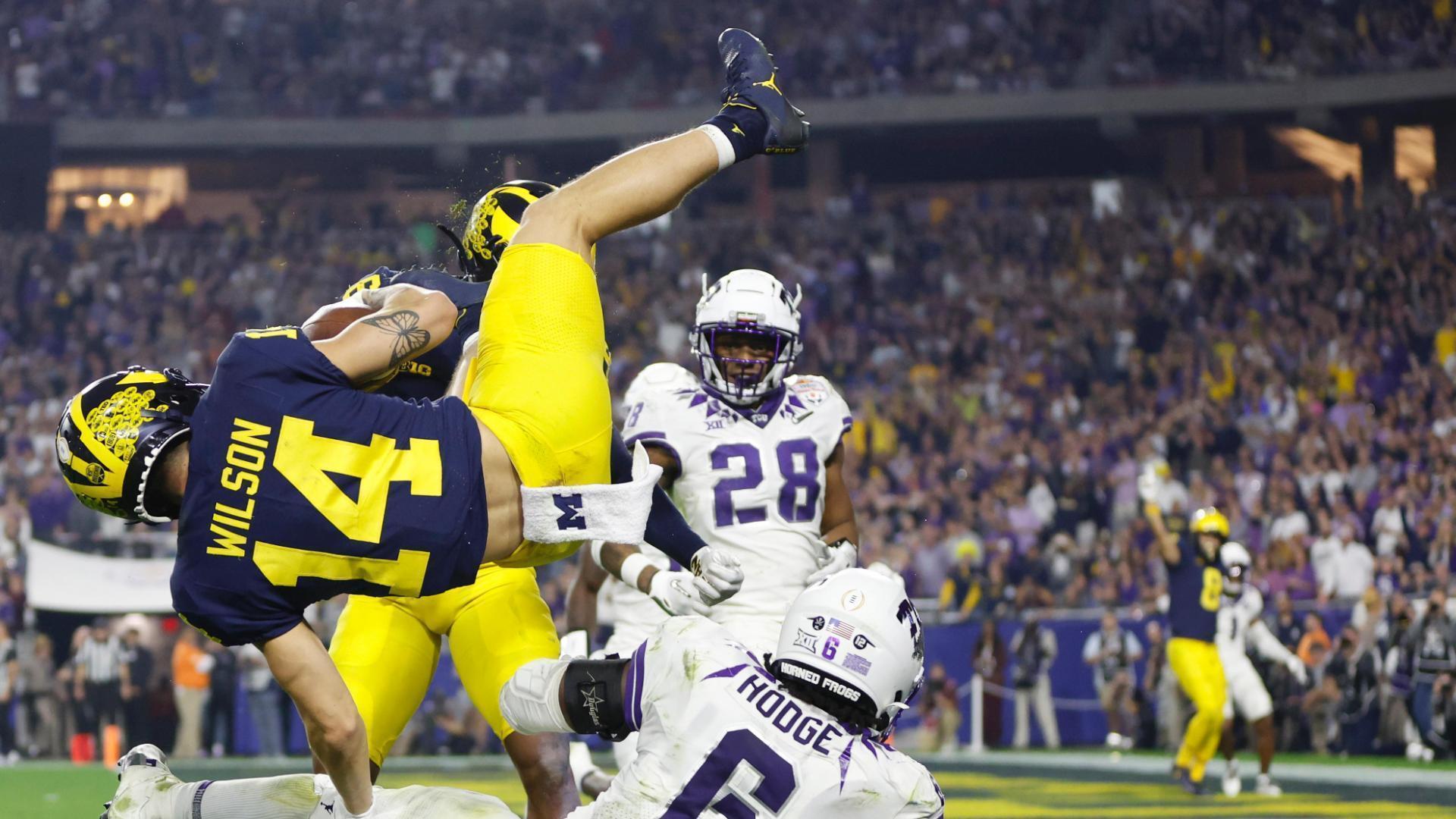 1920x1080 Roman Wilson gets spun into the end zone for Michigan TD
