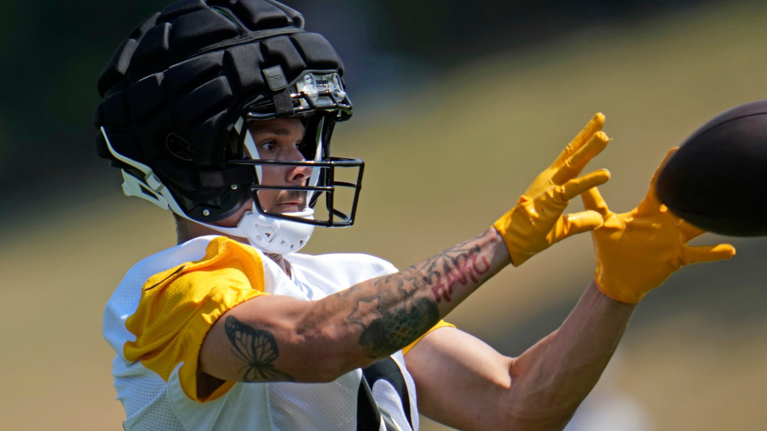 2560x1440 Pittsburgh Steelers wideout Roman Wilson carted off the practice field with an injury