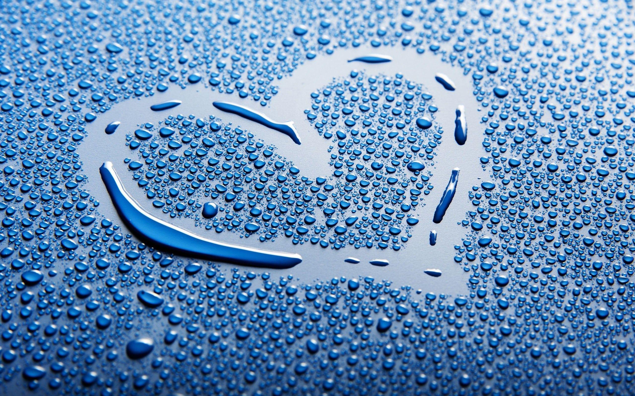 2560x1600 Blue Hearts Wallpaper