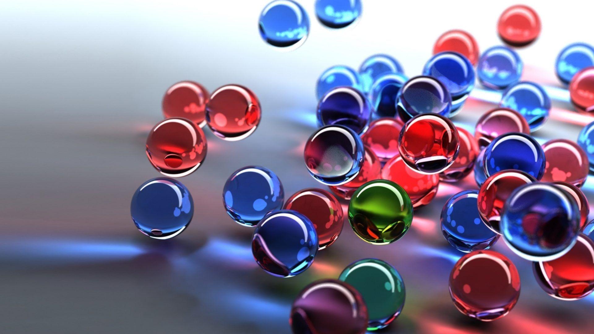 1920x1080 3D Glass Balls Red Blue Green HD Wallpaper 2880x1800 :