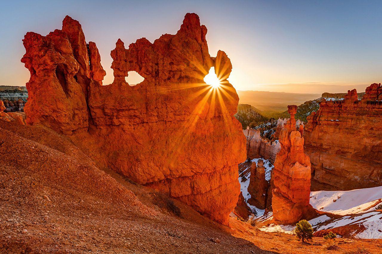 1280x853 Photo Rays of light USA Bryce Canyon Nature Parks