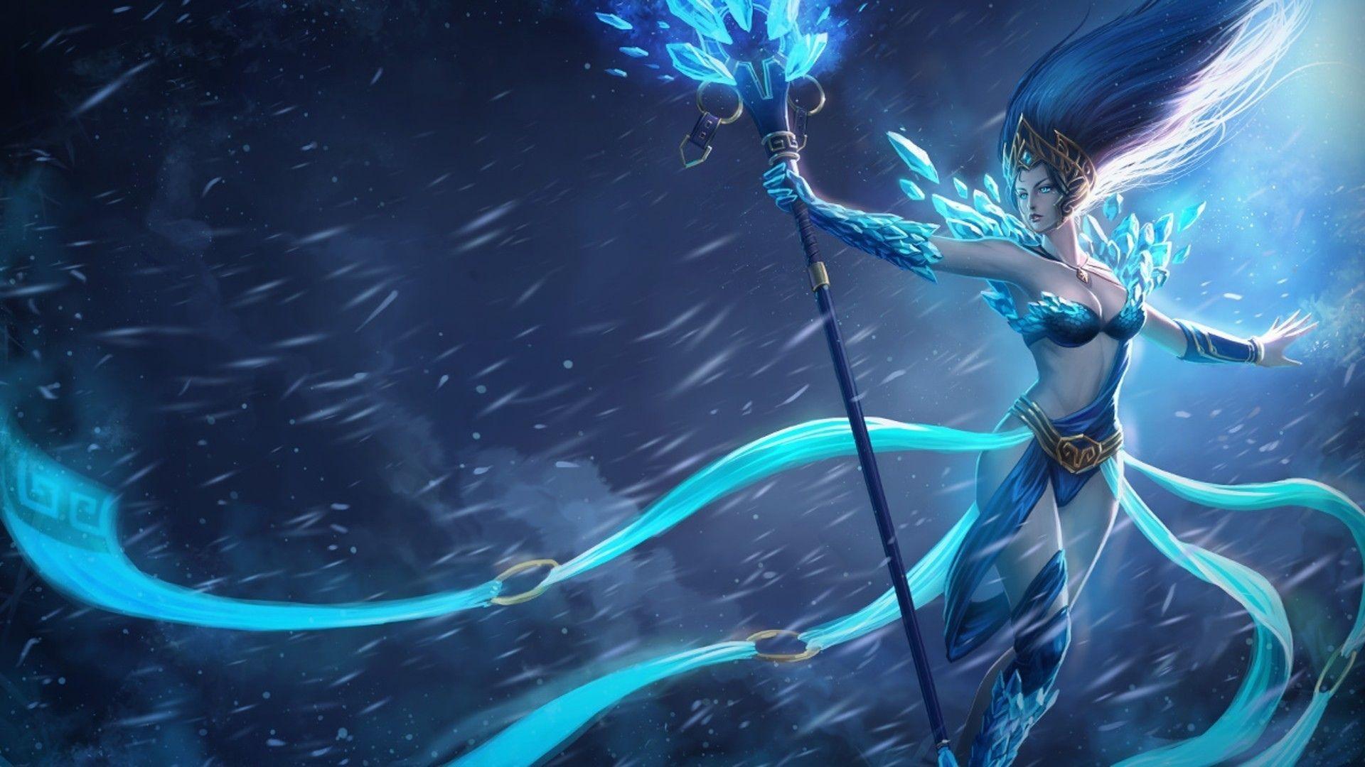 1920x1080 League of legends art fantasy magic women magician wallpaperx1080