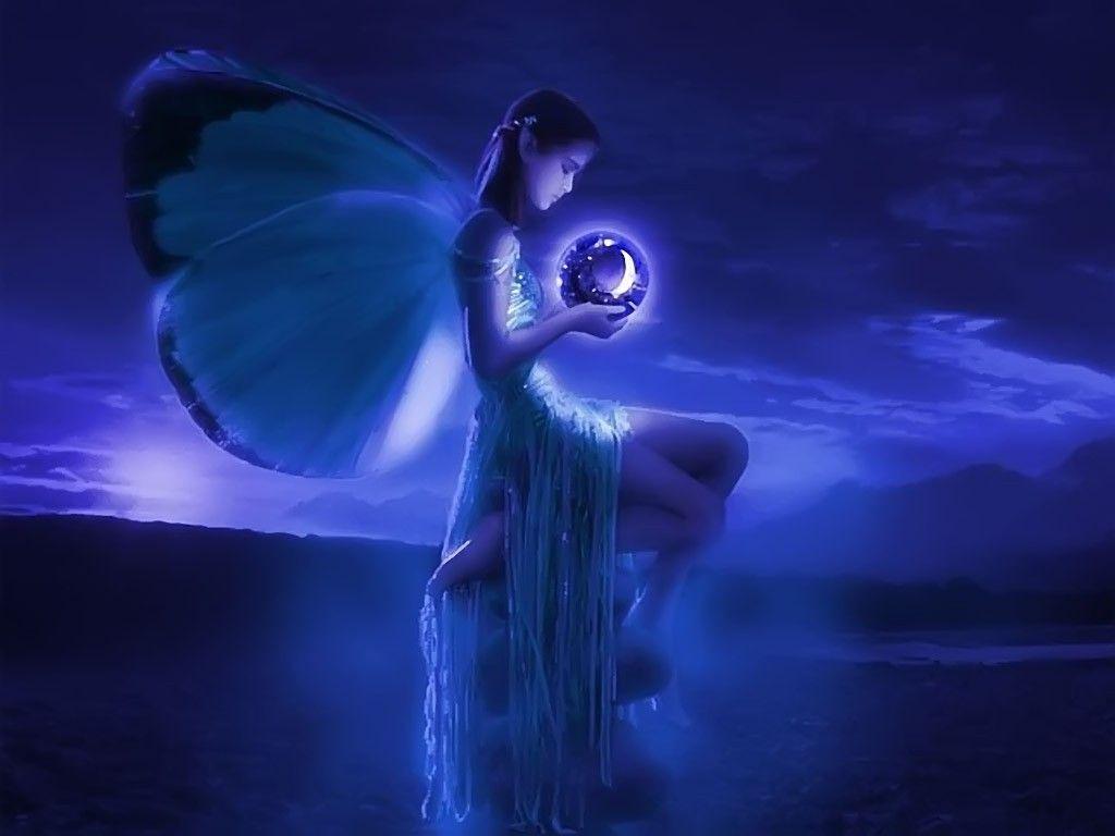 1024x768 Blue Fairies. Fairy picture, Fairy art, Faeries