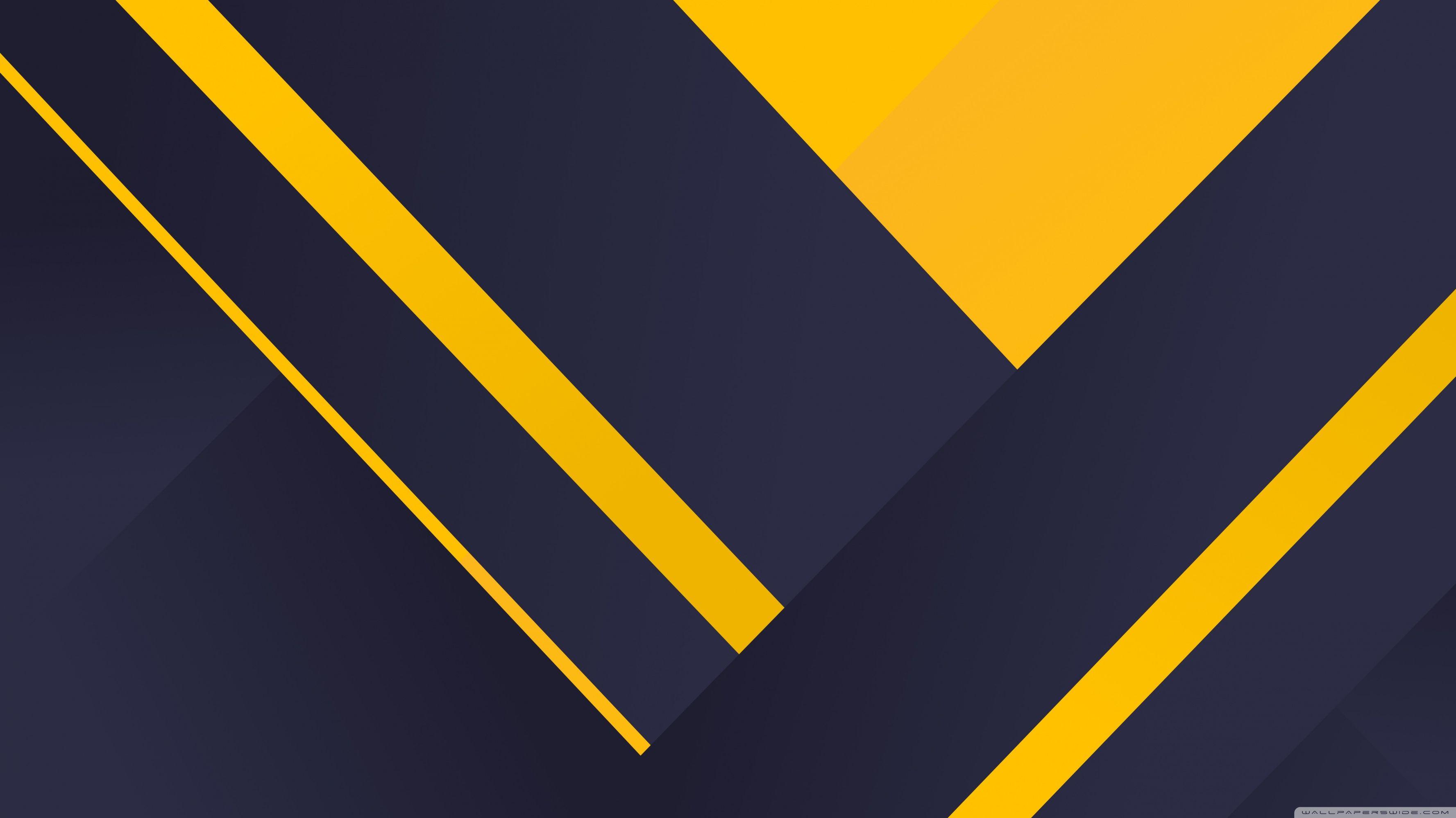3554x1999 Navy Blue and Yellow Shapes Ultra HD Desktop Background Wallpaper for 4K UHD TV : Widescreen & UltraWide Desktop & Laptop : Multi Display, Dual & Triple Monitor : Tablet