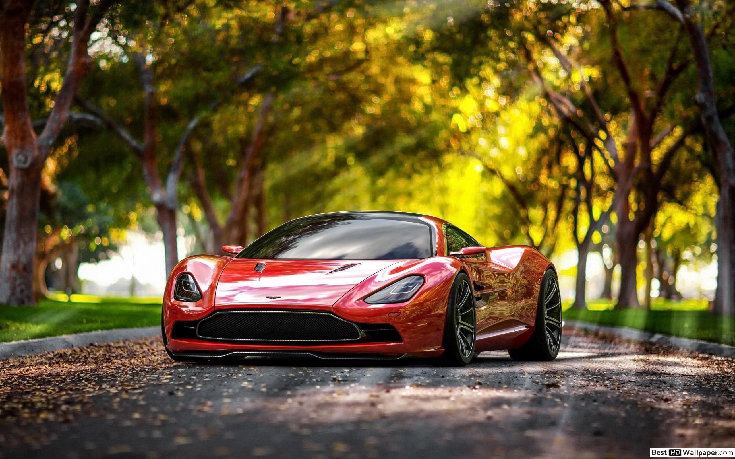 2560x1600 Red Aston Martin DBS sport car HD wallpaper download