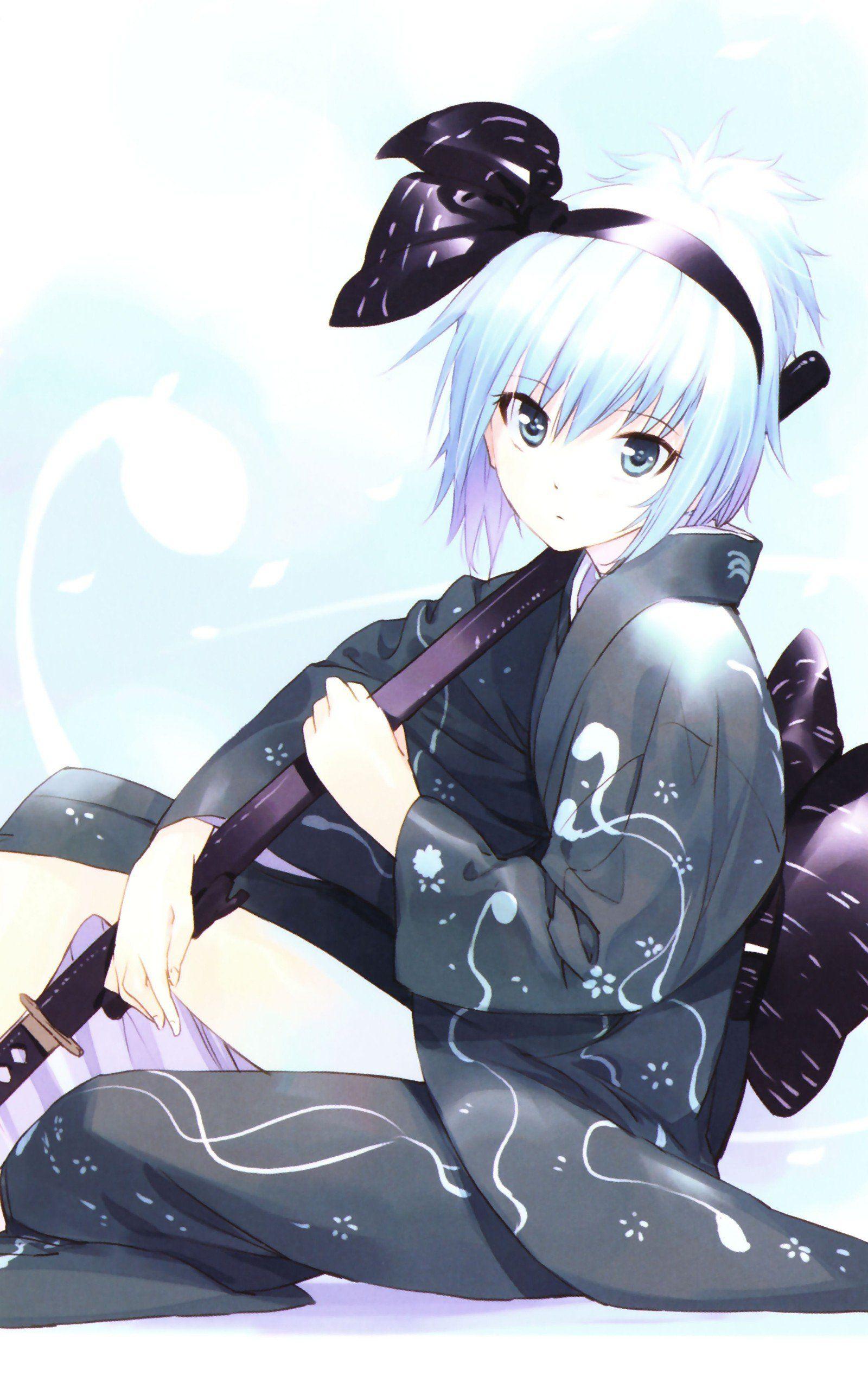1600x2560 Video games Touhou Konpaku Youmu white hair anime girls swords wallpaperx2560