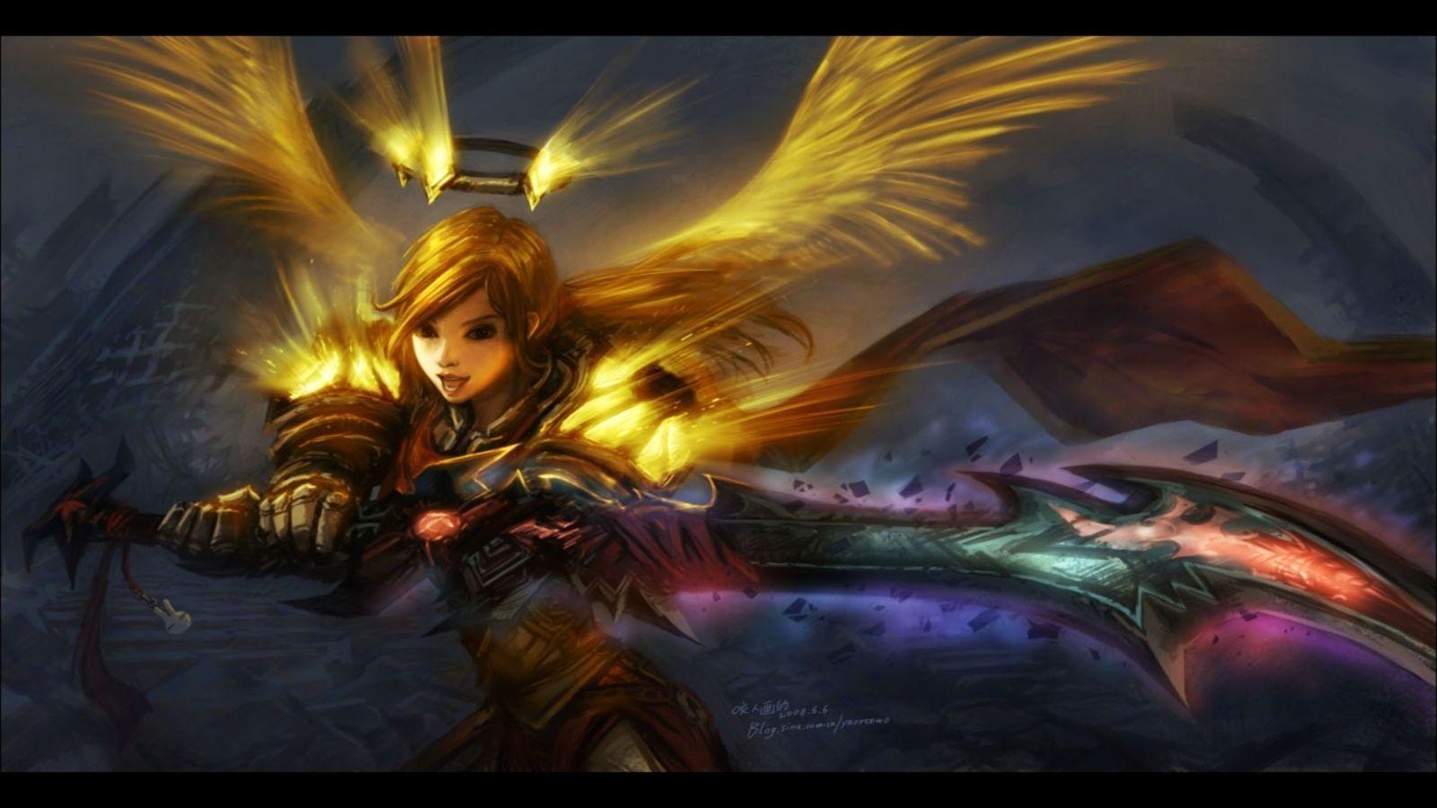 1600x900 World of warcraft fantasy art armor paladin girls with swords Wallpaper free desktop background and wallpaper