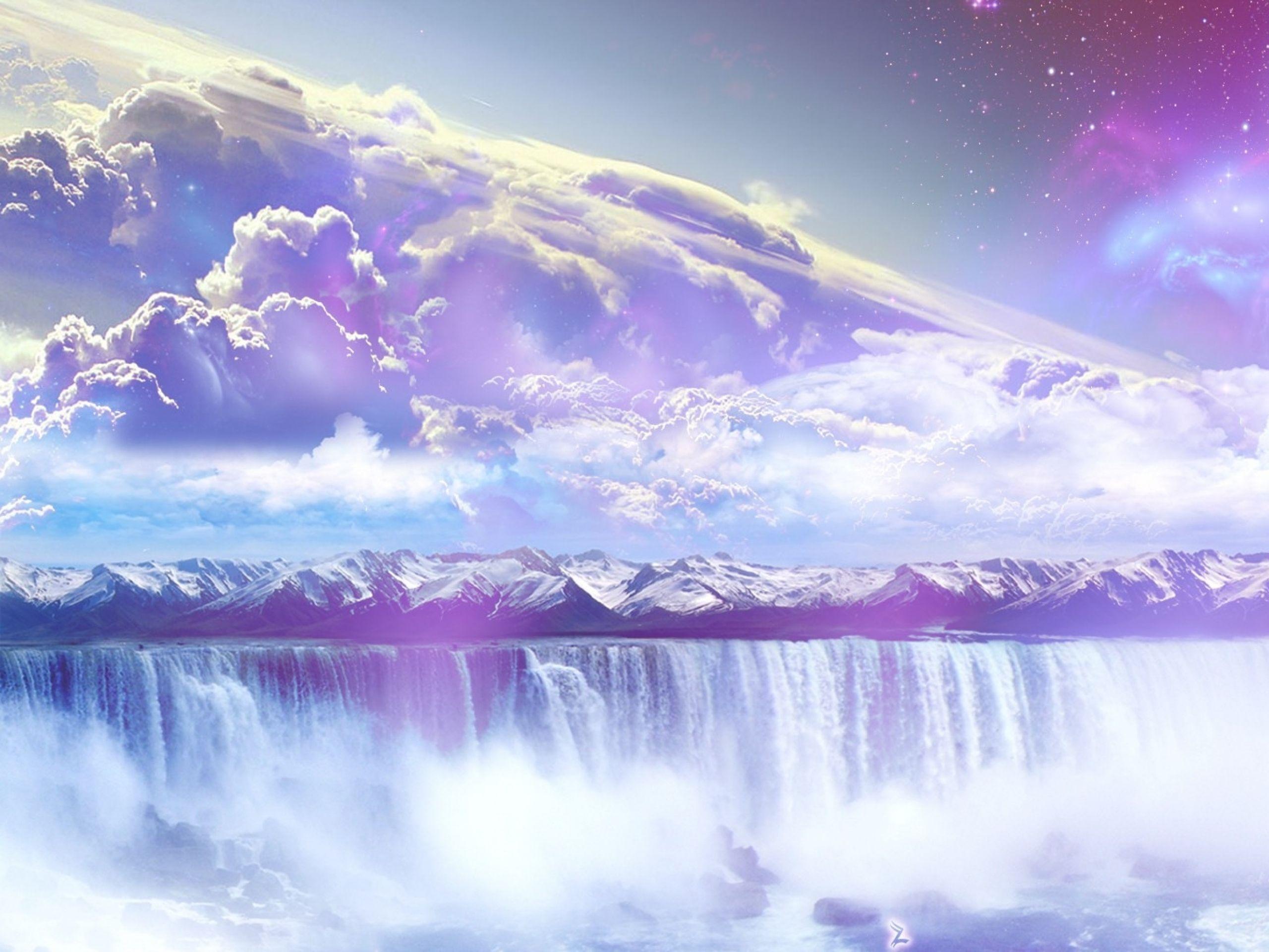 Purple Waterfall Wallpapers - Top Free Purple Waterfall Backgrounds ...