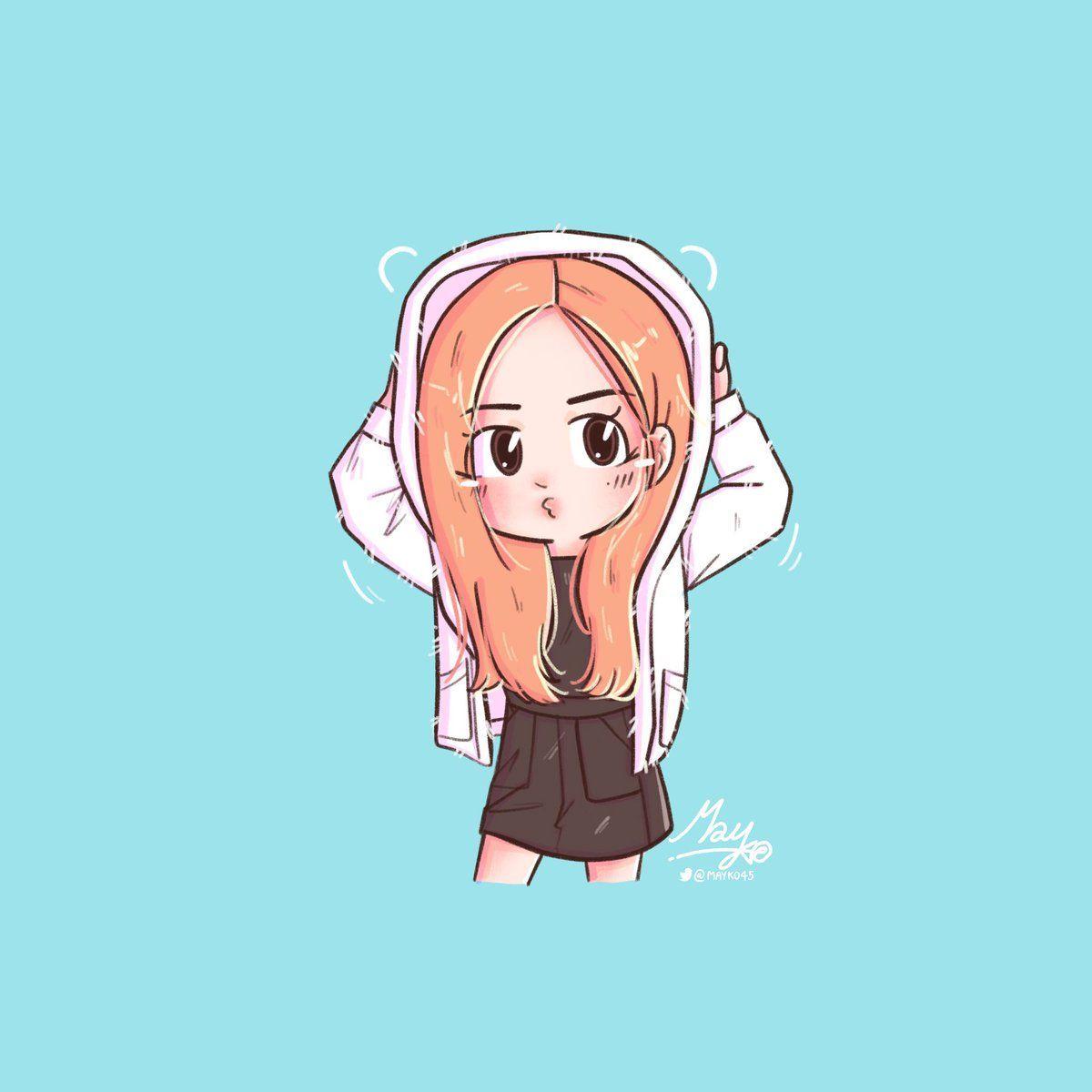 1200x1200 FA หนาวแล้วววว #ROSE #BLACKPINK #블랙핑크 #blackpinkfanart #Fanart #mayko #procreate. Girls cartoon art, Cute cartoon wallpaper, Chibi