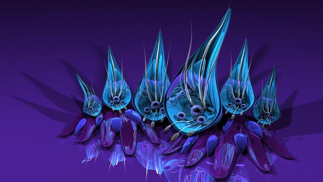 1280x720 Purple & Blue Petals wallpaper. Purple & Blue Petals